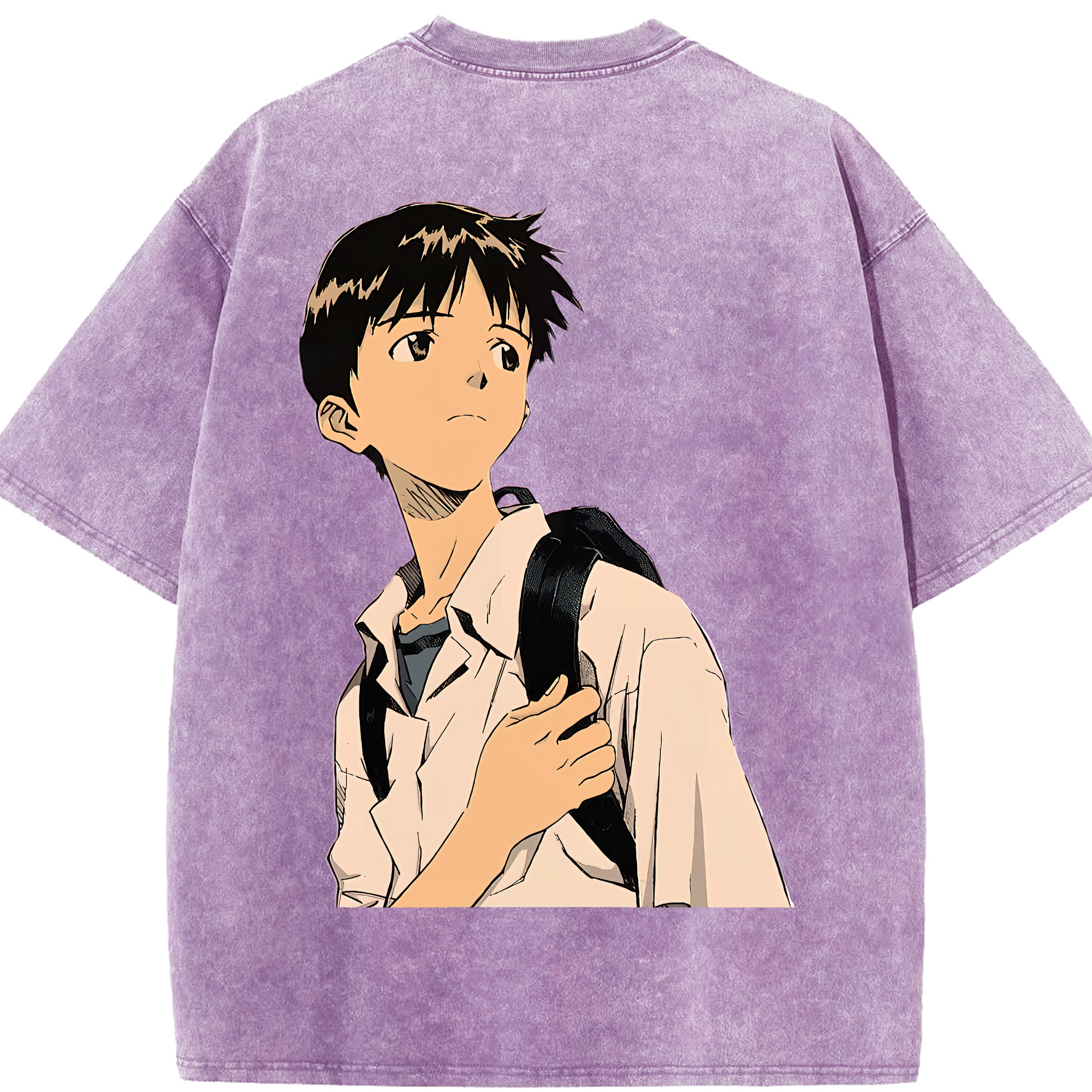 （画像用） EVA 新世紀エヴァンゲリオン 綿100% ヴィンテージ風 半袖Tシャツ（背面プリント）
