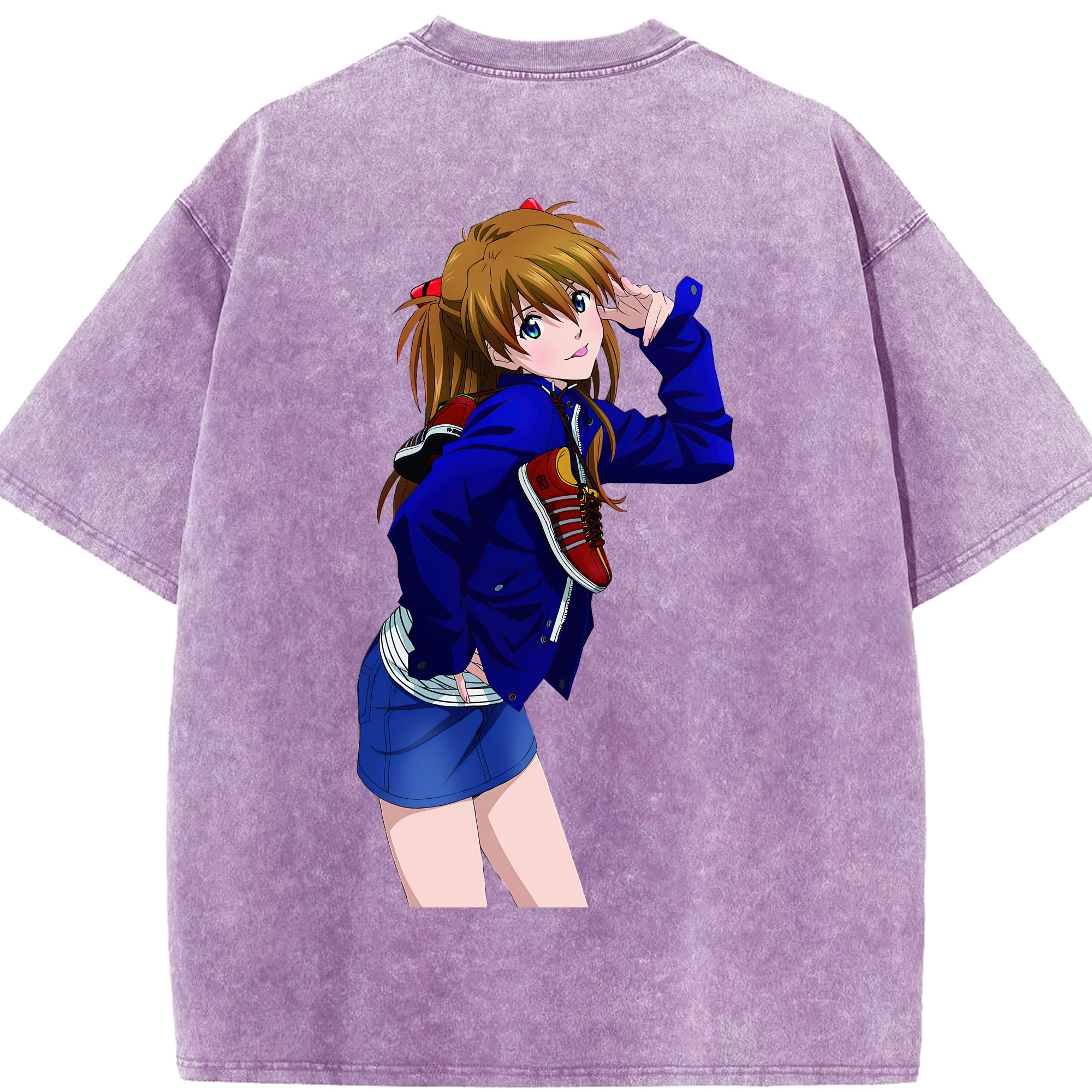 （画像用） EVA 新世紀エヴァンゲリオン 綿100% ヴィンテージ風 半袖Tシャツ（背面プリント）