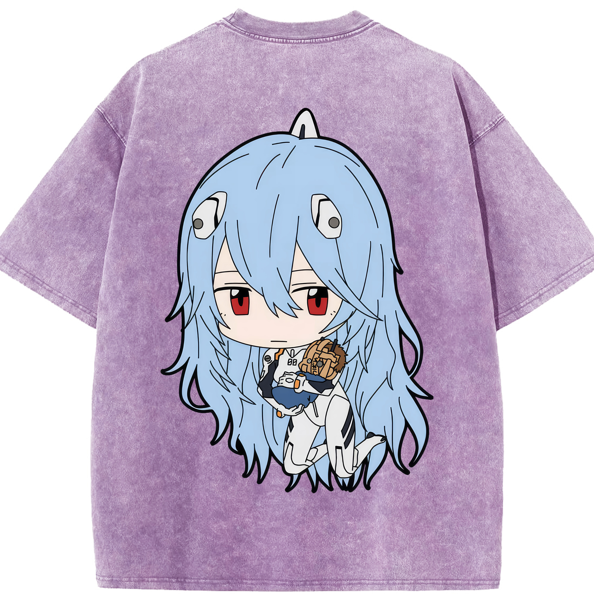 （画像用） EVA 新世紀エヴァンゲリオン 綿100% ヴィンテージ風 半袖Tシャツ（背面プリント）