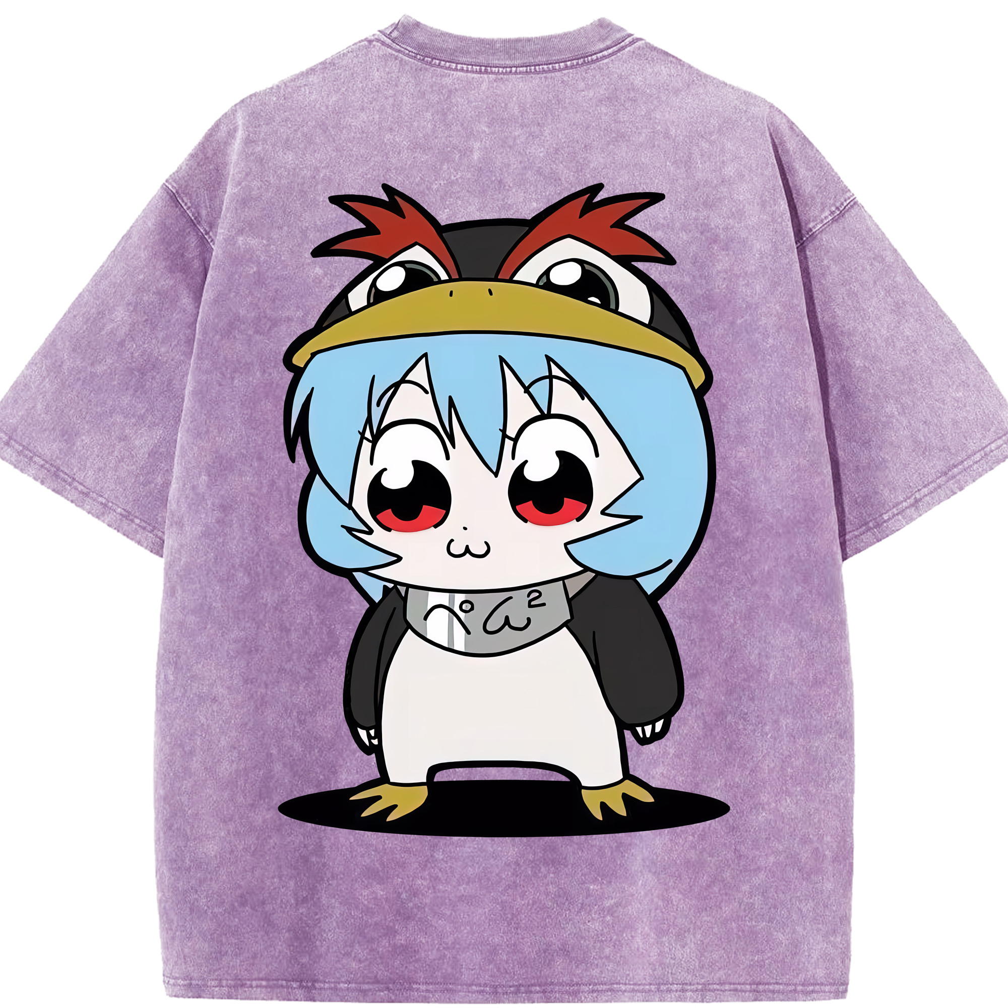 （画像用） EVA 新世紀エヴァンゲリオン 綿100% ヴィンテージ風 半袖Tシャツ（背面プリント）