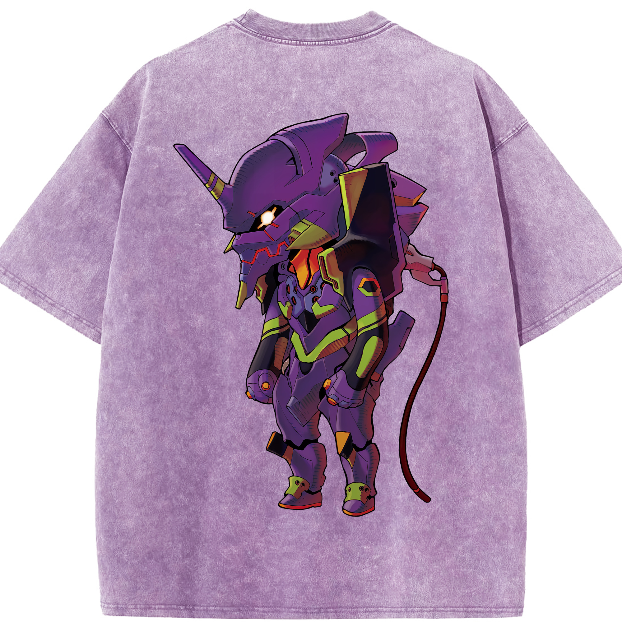 （画像用） EVA 新世紀エヴァンゲリオン 綿100% ヴィンテージ風 半袖Tシャツ（背面プリント）