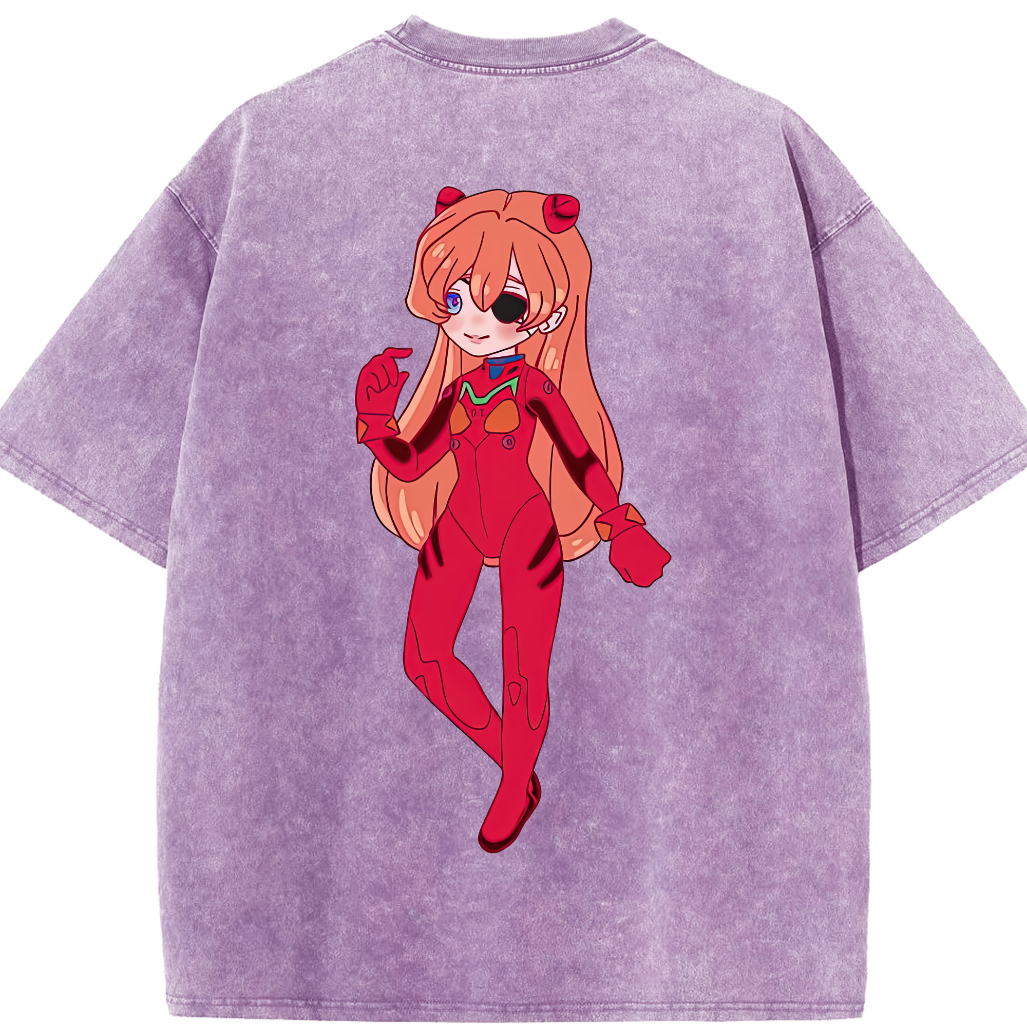 （画像用） EVA 新世紀エヴァンゲリオン 綿100% ヴィンテージ風 半袖Tシャツ（背面プリント）