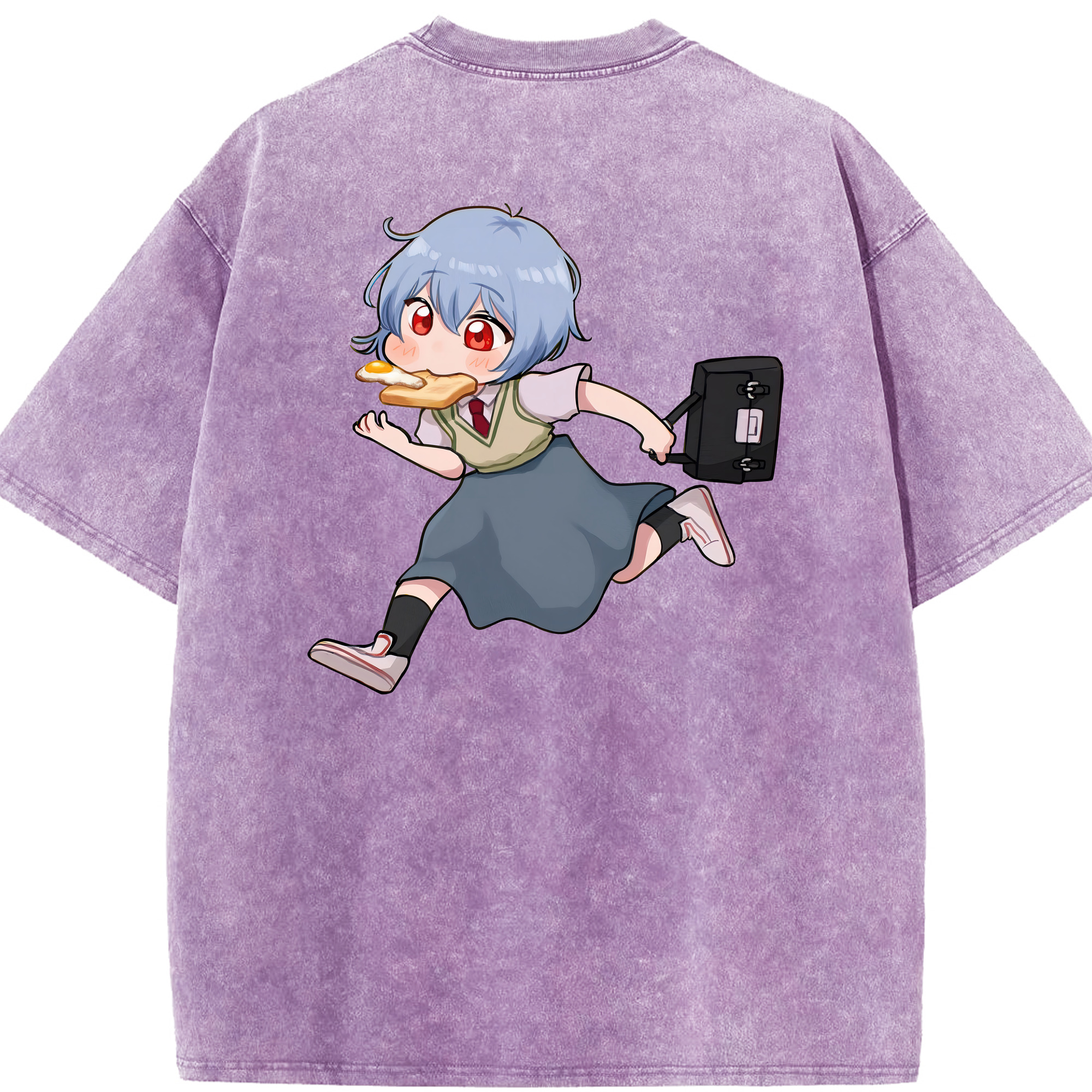 （画像用） EVA 新世紀エヴァンゲリオン 綿100% ヴィンテージ風 半袖Tシャツ（背面プリント）