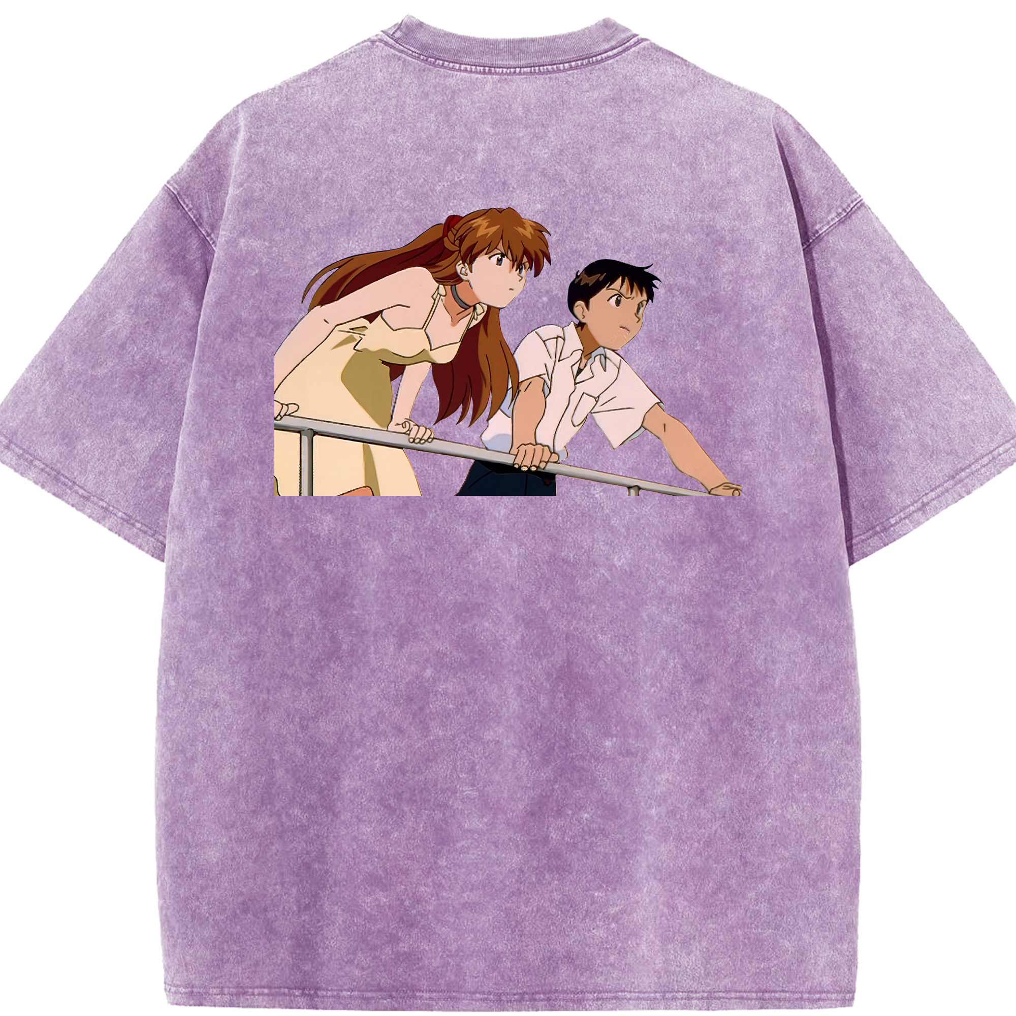 （画像用） EVA 新世紀エヴァンゲリオン 綿100% ヴィンテージ風 半袖Tシャツ（背面プリント）