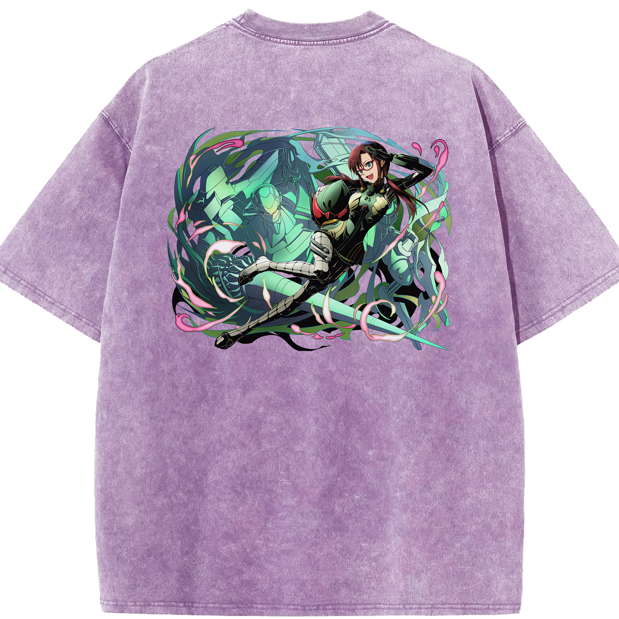 （画像用） EVA 新世紀エヴァンゲリオン 綿100% ヴィンテージ風 半袖Tシャツ（背面プリント）