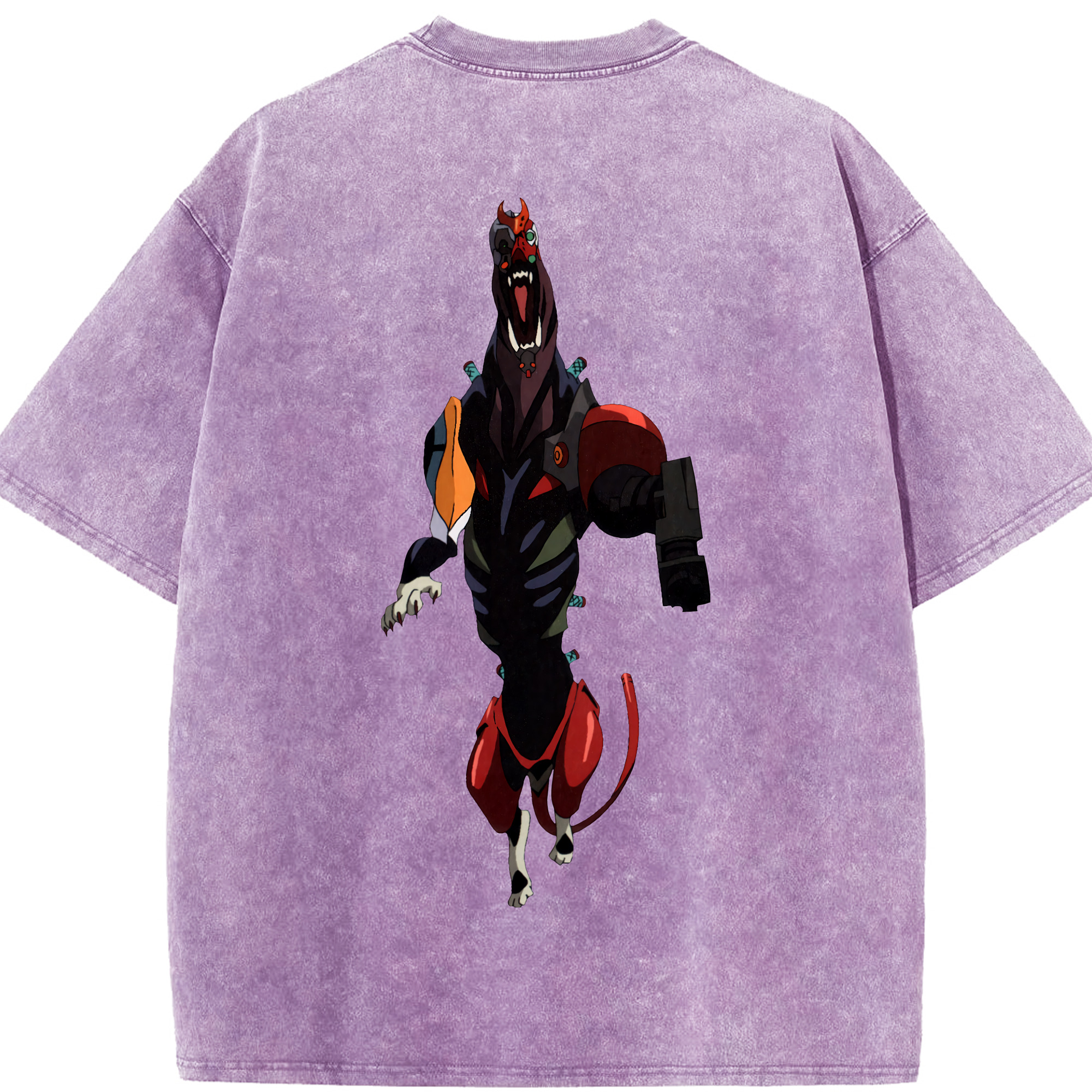 （画像用） EVA 新世紀エヴァンゲリオン 綿100% ヴィンテージ風 半袖Tシャツ（背面プリント）