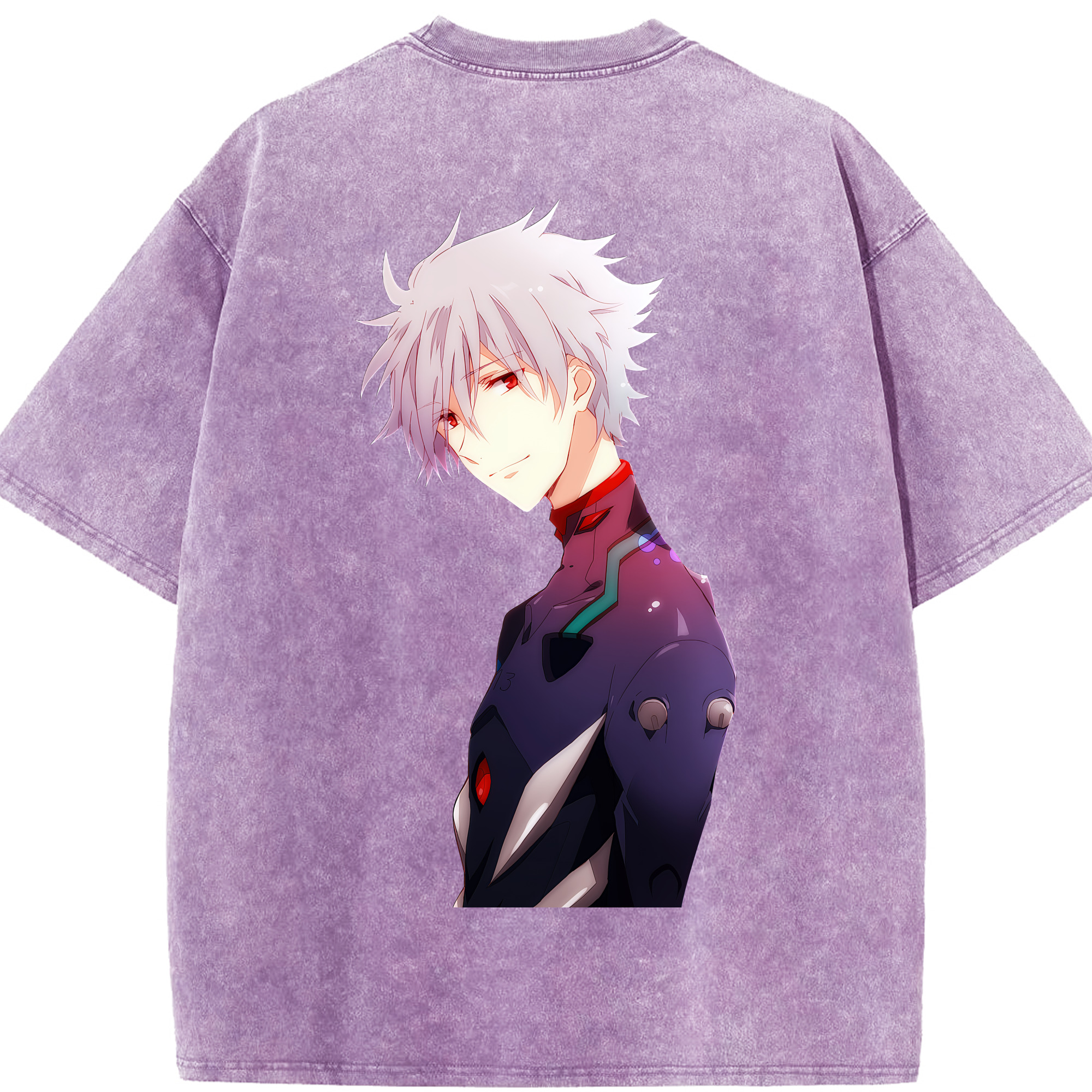（画像用） EVA 新世紀エヴァンゲリオン 綿100% ヴィンテージ風 半袖Tシャツ（背面プリント）