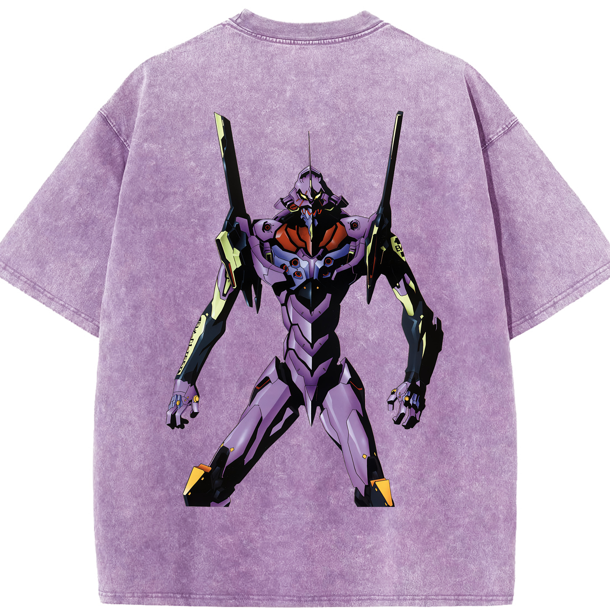 （画像用） EVA 新世紀エヴァンゲリオン 綿100% ヴィンテージ風 半袖Tシャツ（背面プリント）