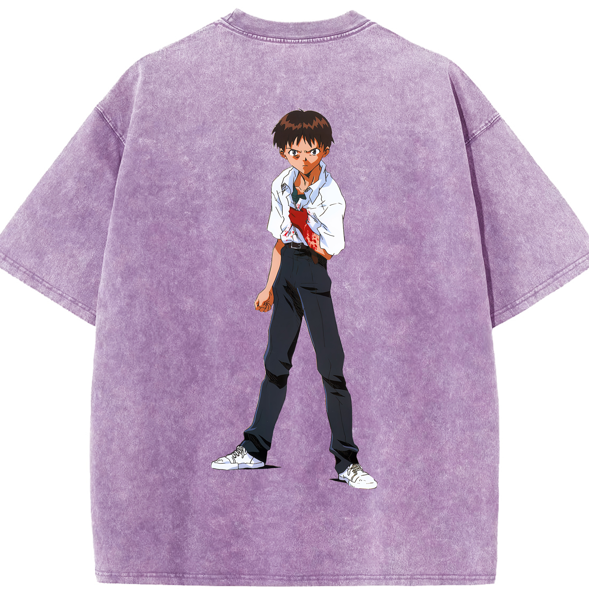 （画像用） EVA 新世紀エヴァンゲリオン 綿100% ヴィンテージ風 半袖Tシャツ（背面プリント）