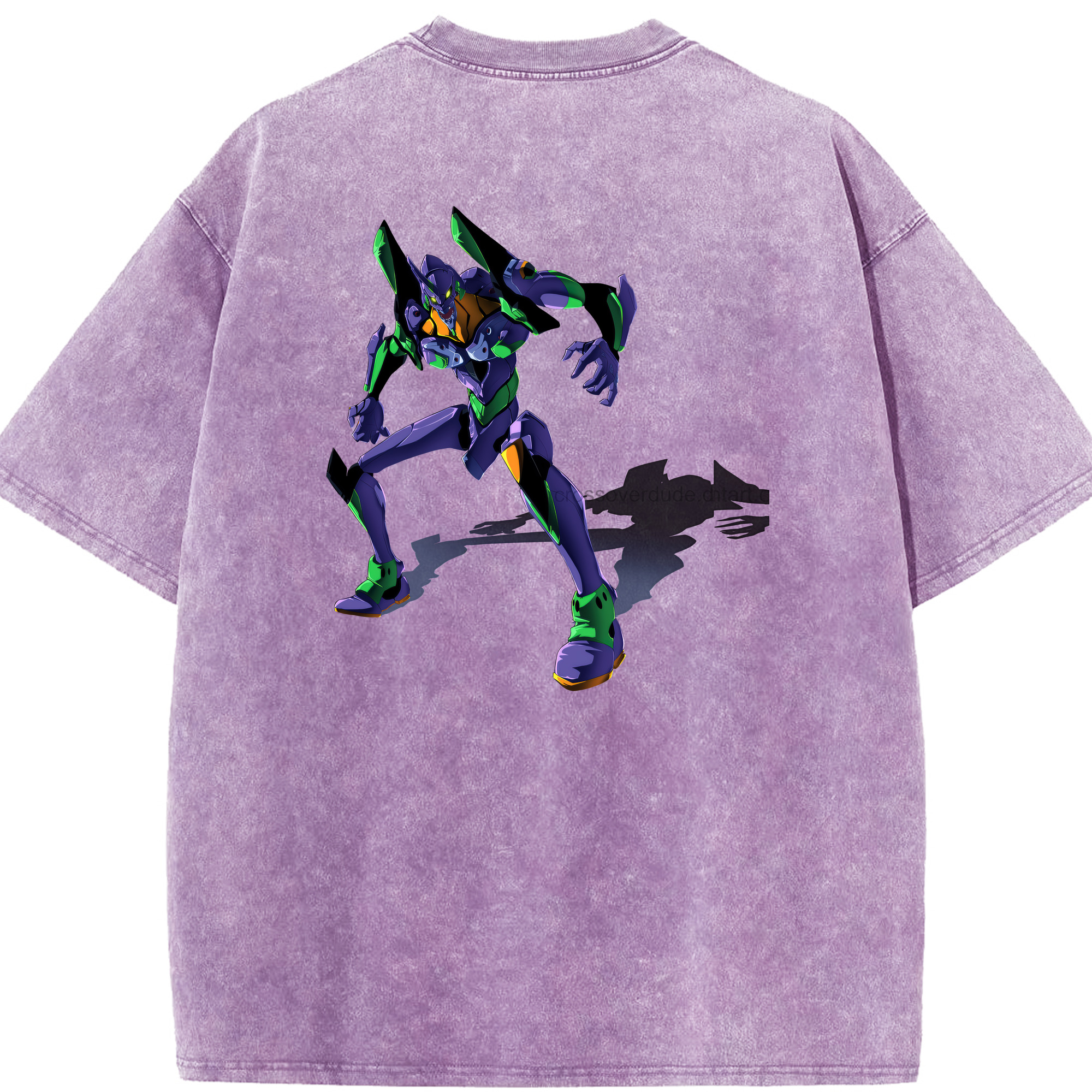 （画像用） EVA 新世紀エヴァンゲリオン 綿100% ヴィンテージ風 半袖Tシャツ（背面プリント）