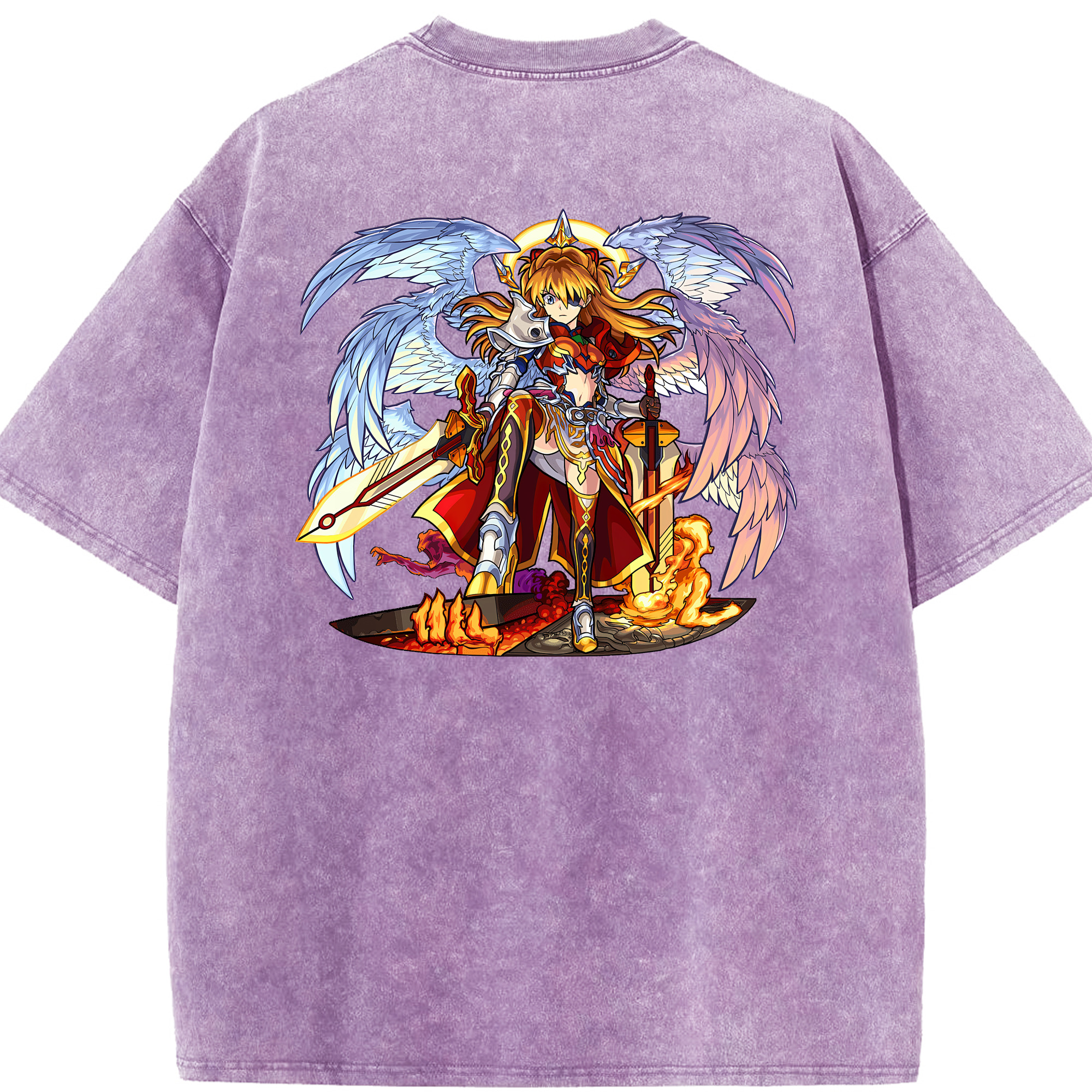 （画像用） EVA 新世紀エヴァンゲリオン 綿100% ヴィンテージ風 半袖Tシャツ（背面プリント）
