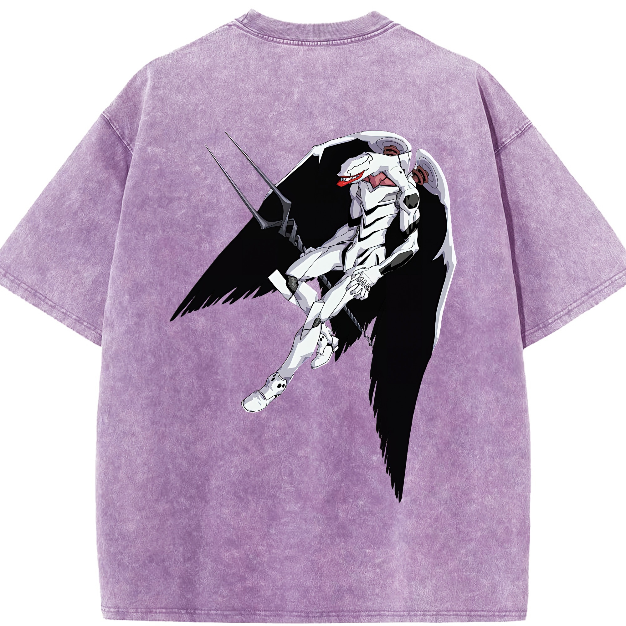 （画像用） EVA 新世紀エヴァンゲリオン 綿100% ヴィンテージ風 半袖Tシャツ（背面プリント）