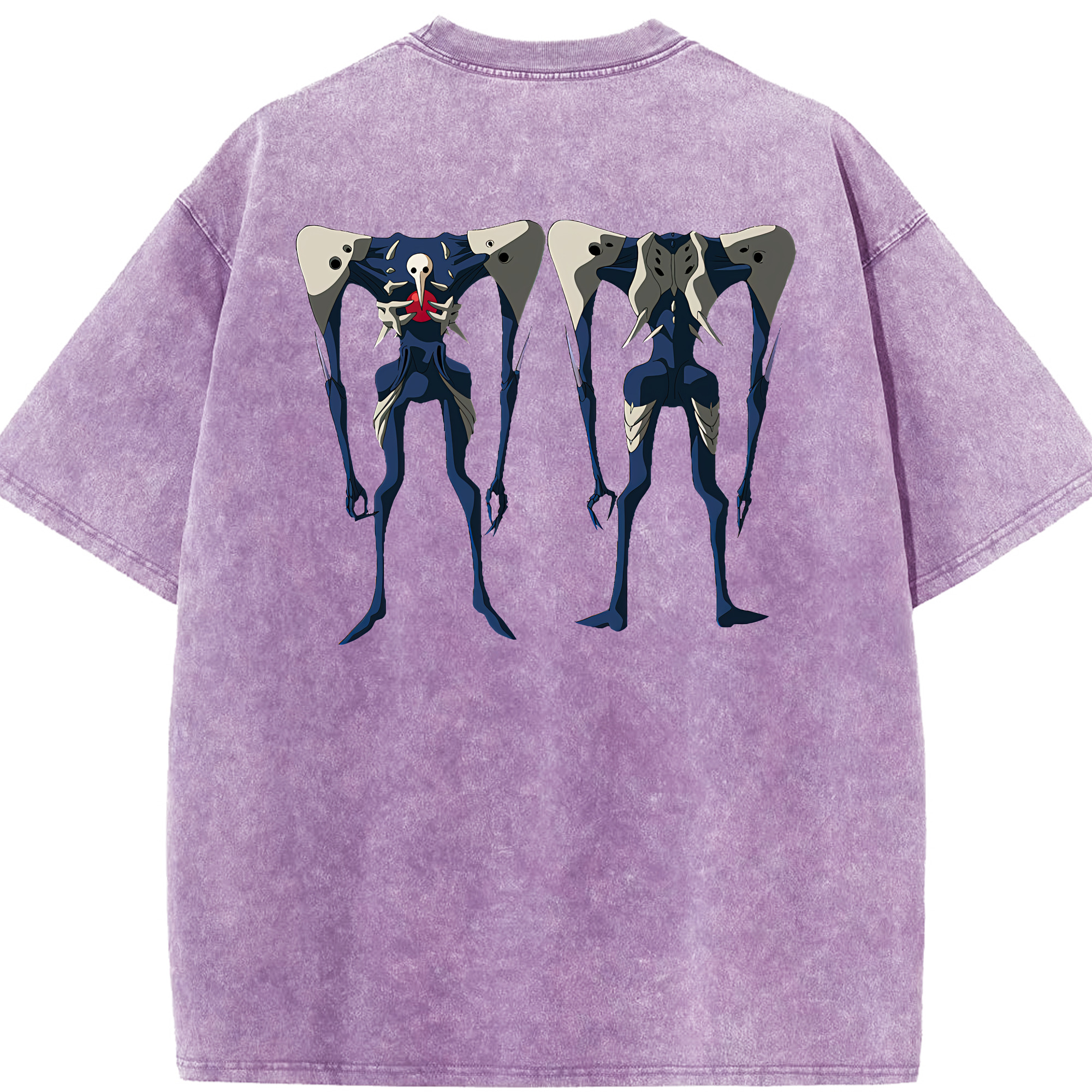 （画像用） EVA 新世紀エヴァンゲリオン 綿100% ヴィンテージ風 半袖Tシャツ（背面プリント）