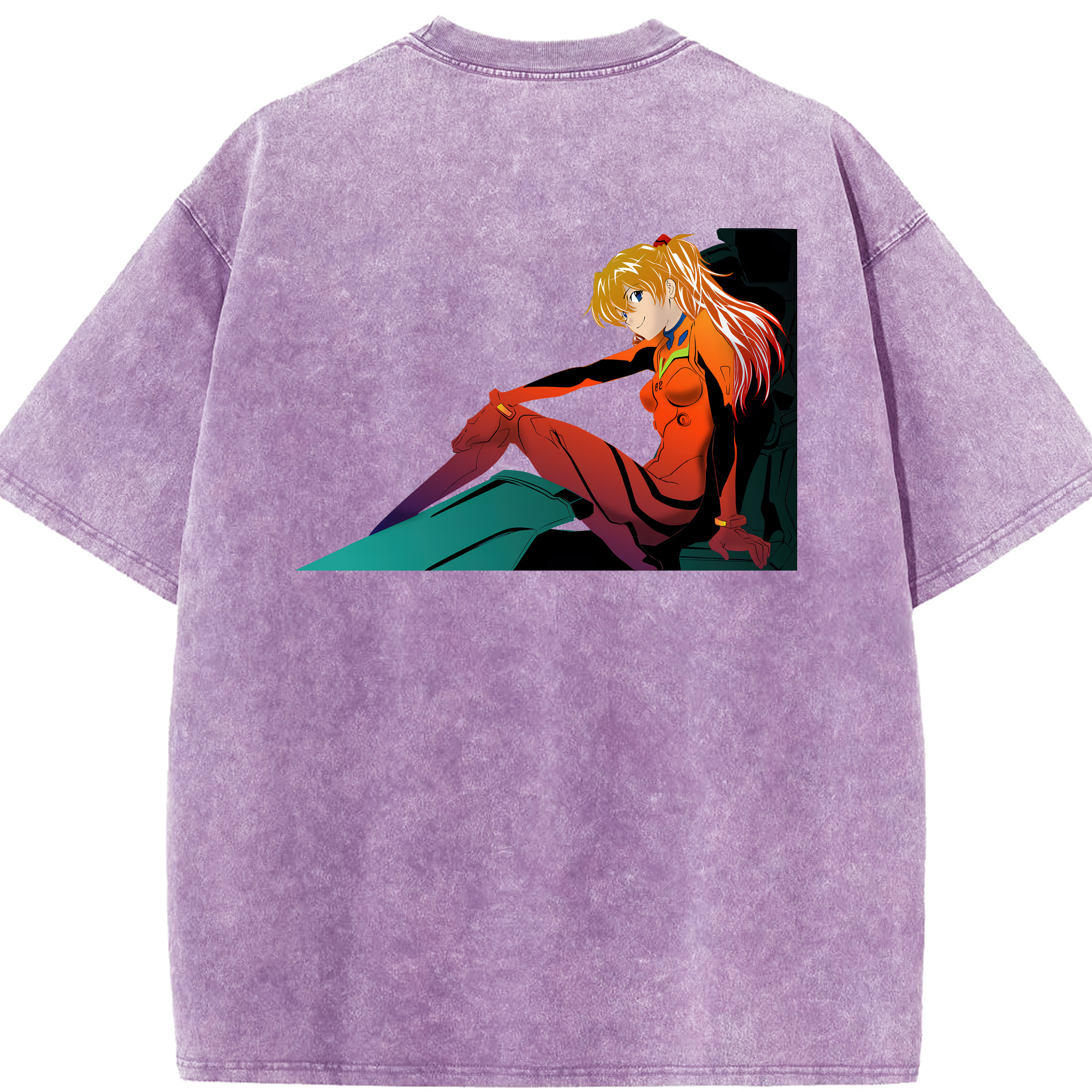 （画像用） EVA 新世紀エヴァンゲリオン 綿100% ヴィンテージ風 半袖Tシャツ（背面プリント）