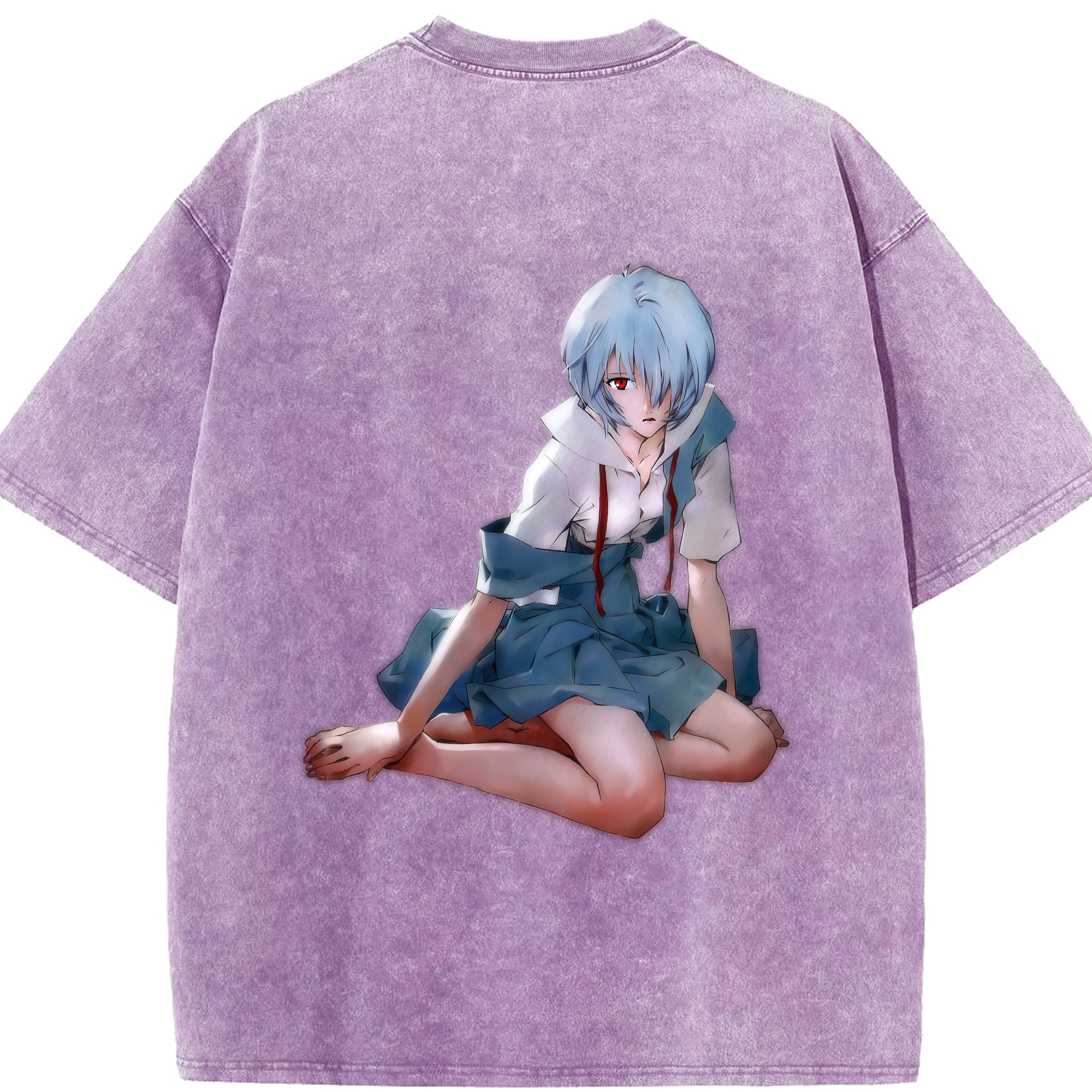 （画像用） EVA 新世紀エヴァンゲリオン 綿100% ヴィンテージ風 半袖Tシャツ（背面プリント）
