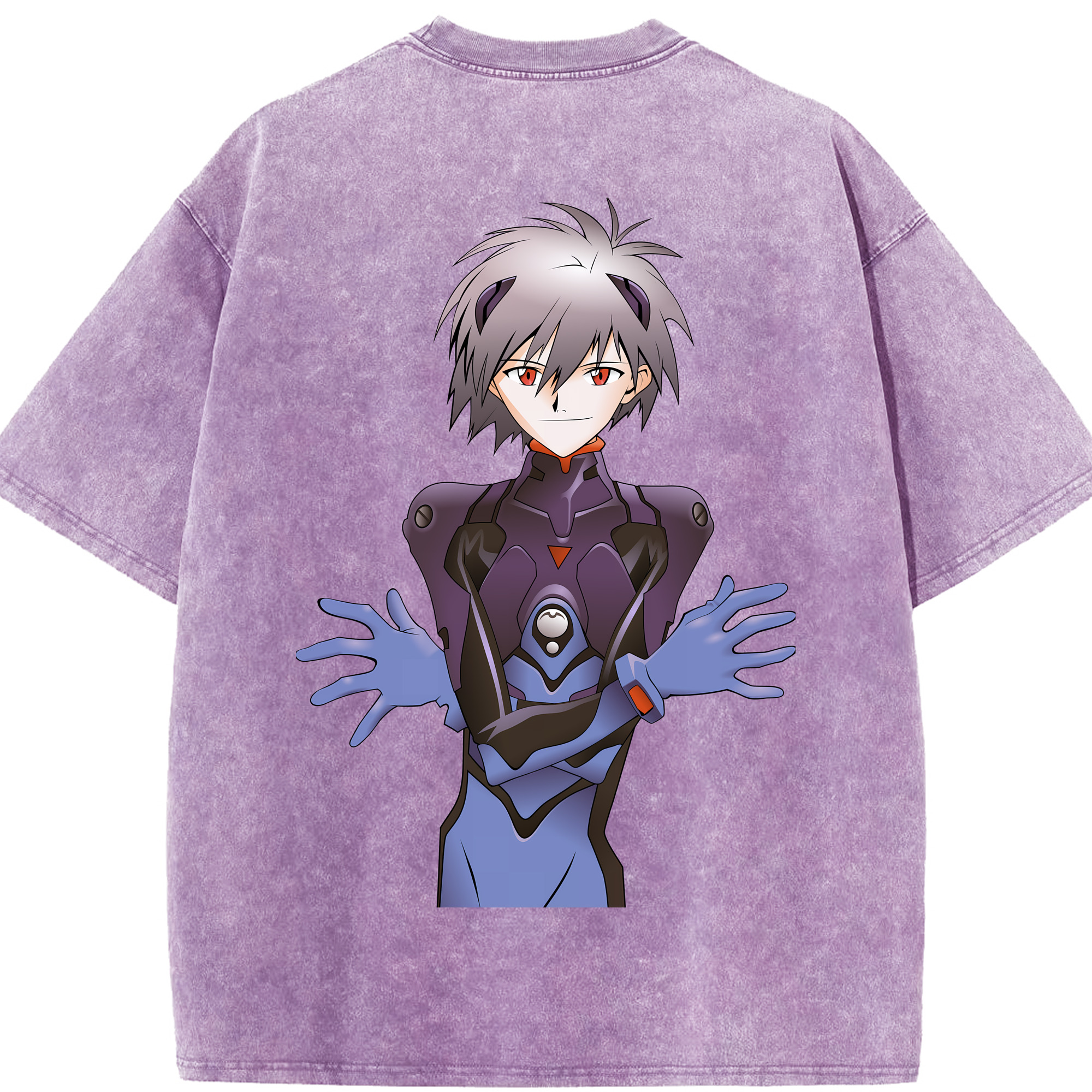 （画像用） EVA 新世紀エヴァンゲリオン 綿100% ヴィンテージ風 半袖Tシャツ（背面プリント）