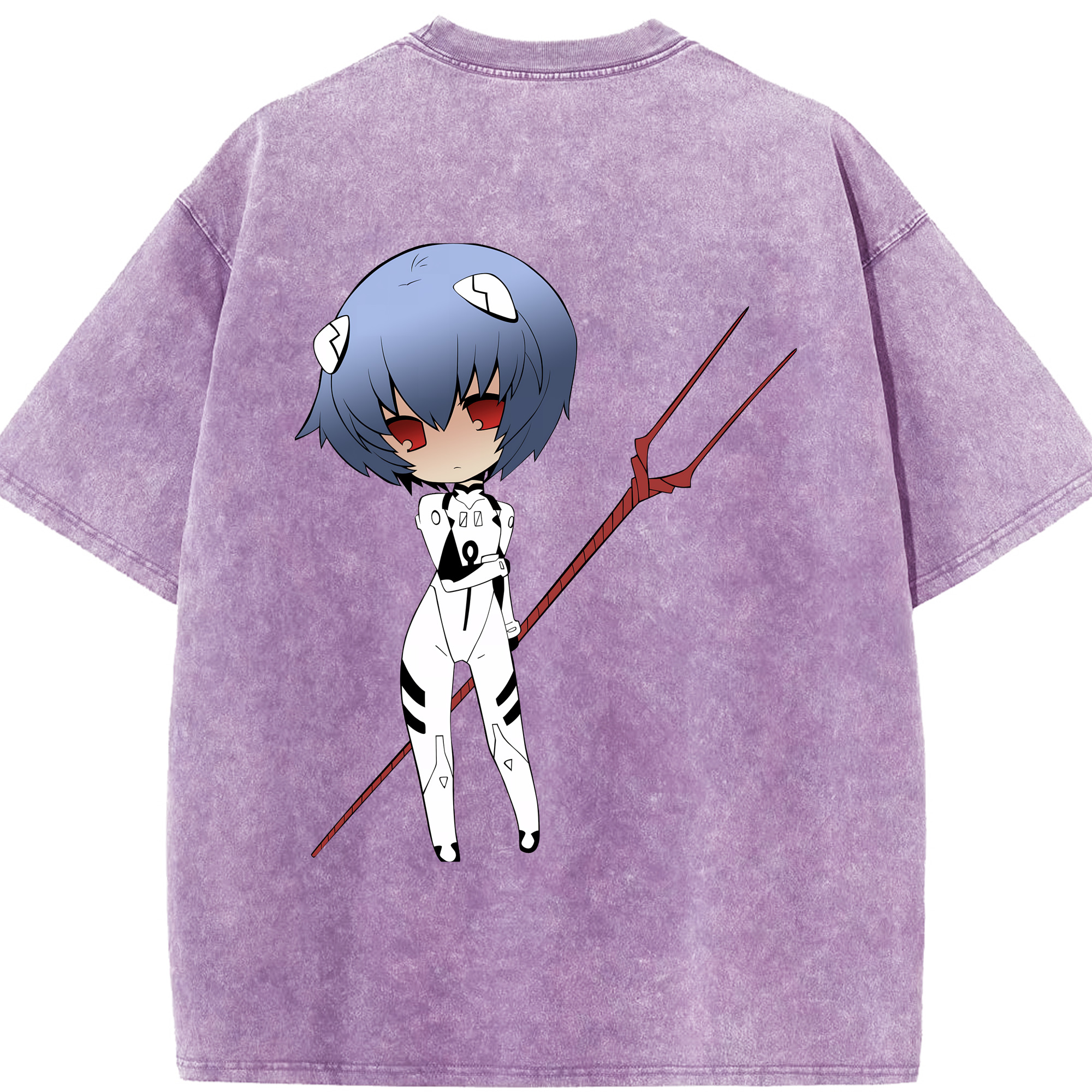 （画像用） EVA 新世紀エヴァンゲリオン 綿100% ヴィンテージ風 半袖Tシャツ（背面プリント）