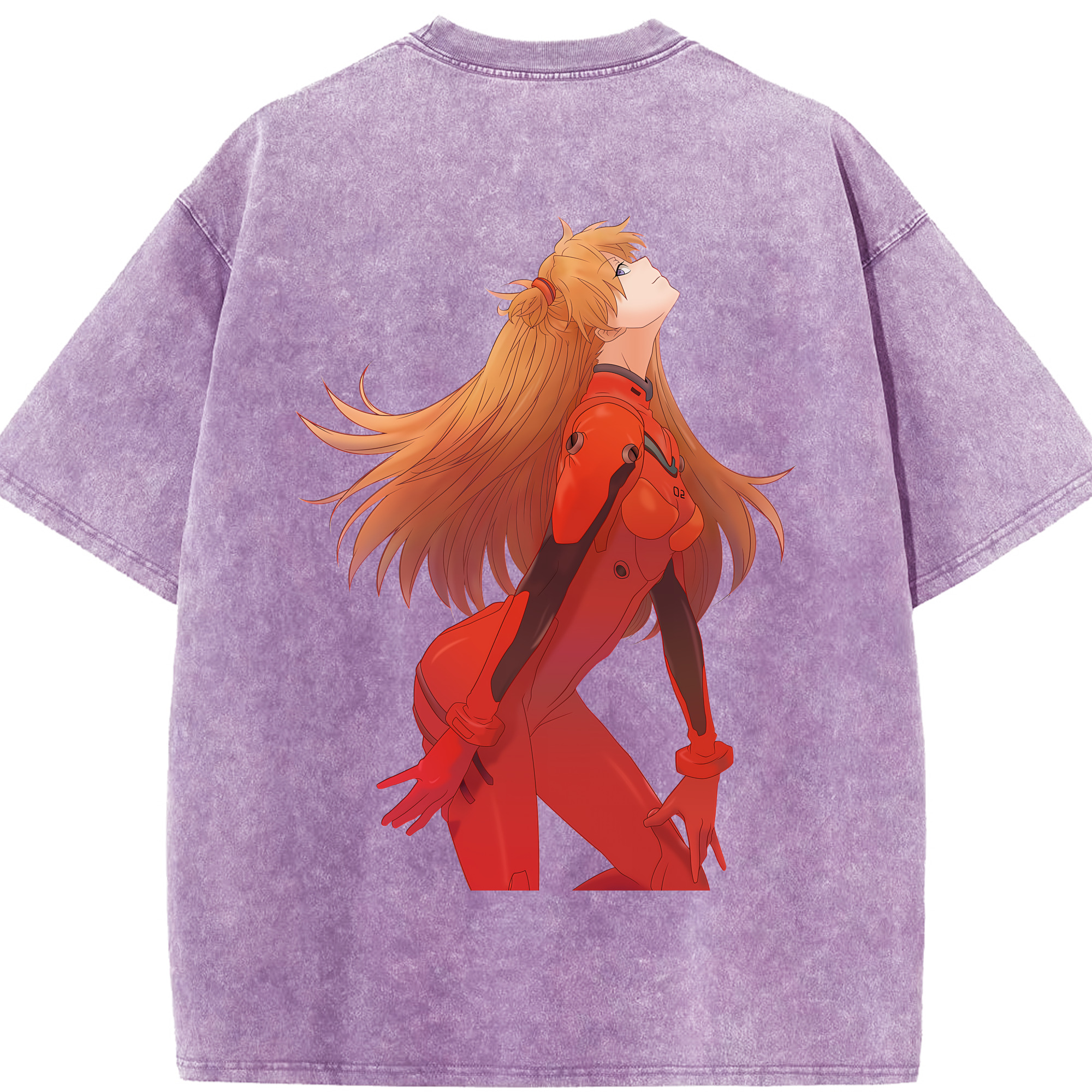 （画像用） EVA 新世紀エヴァンゲリオン 綿100% ヴィンテージ風 半袖Tシャツ（背面プリント）