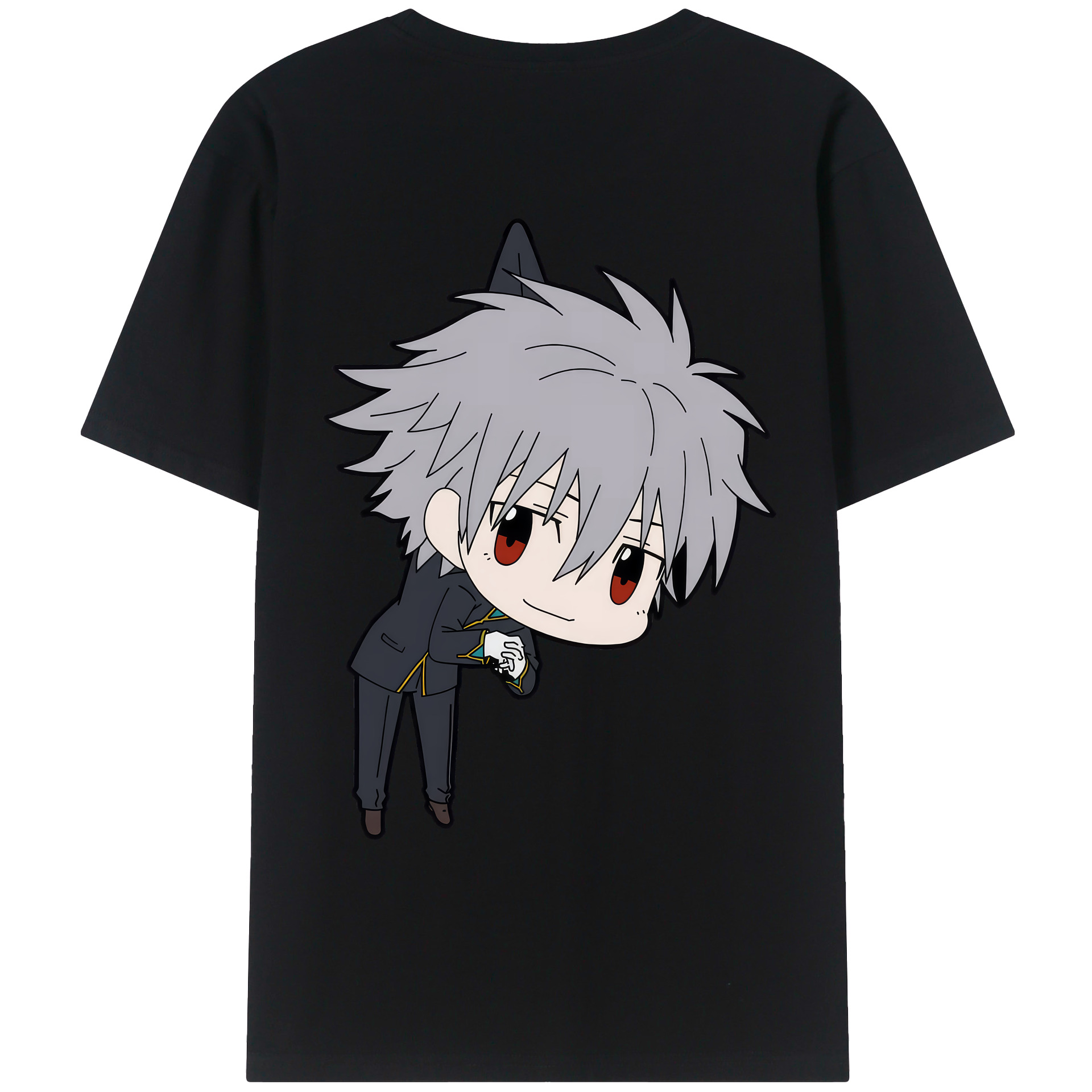 （画像用） EVA 新世紀エヴァンゲリオン 綿100％ メンズ半袖Tシャツ（バックプリント） 通気性