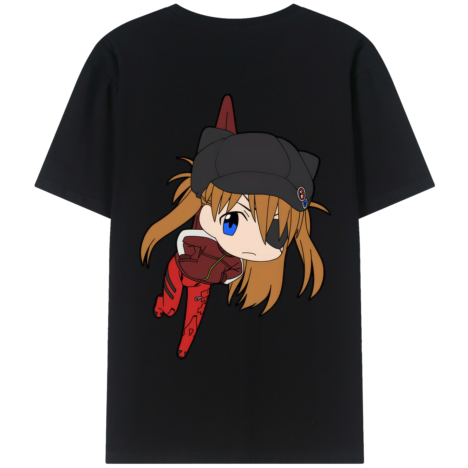 （画像用） EVA 新世紀エヴァンゲリオン 綿100％ メンズ半袖Tシャツ（バックプリント） 通気性