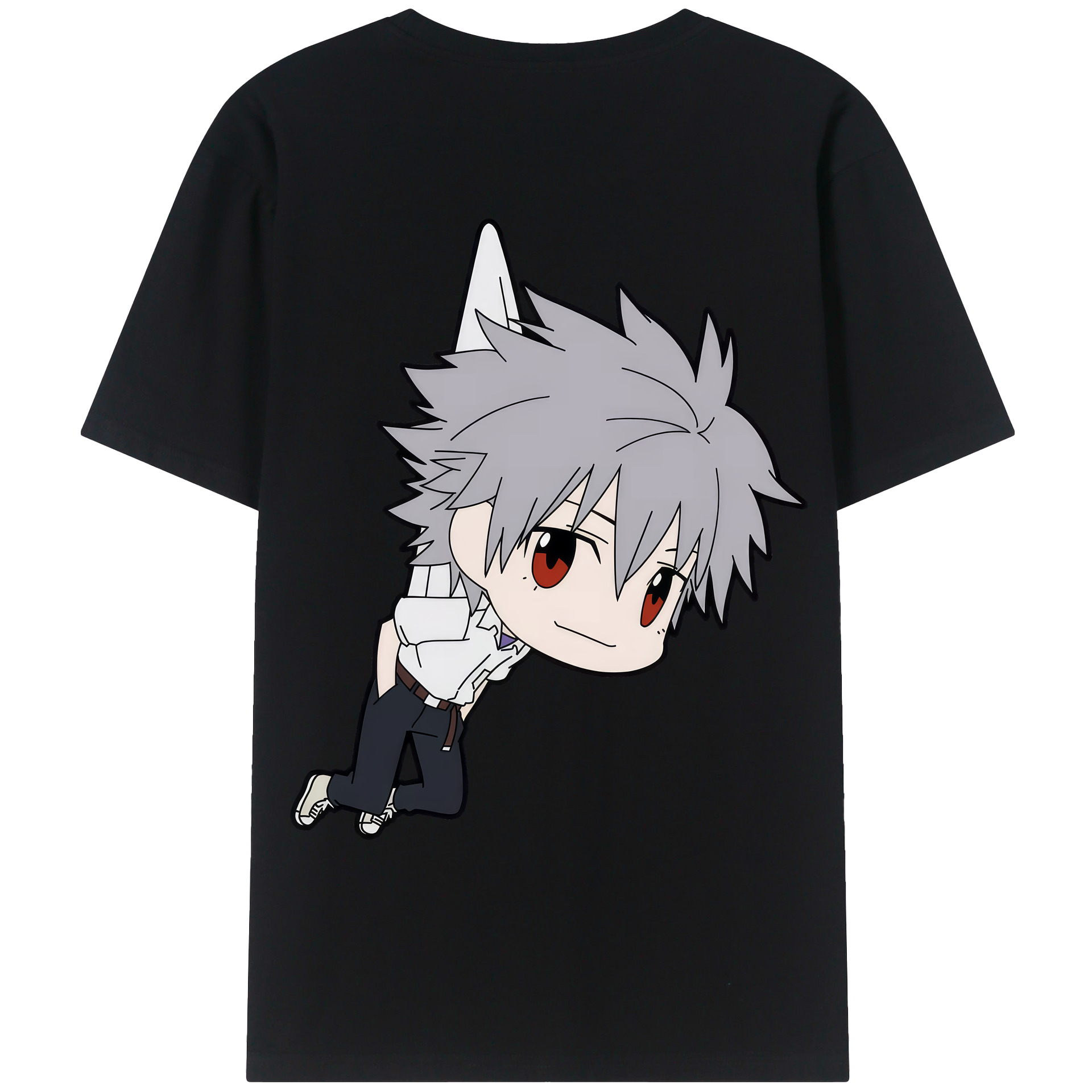 （画像用） EVA 新世紀エヴァンゲリオン 綿100％ メンズ半袖Tシャツ（バックプリント） 通気性