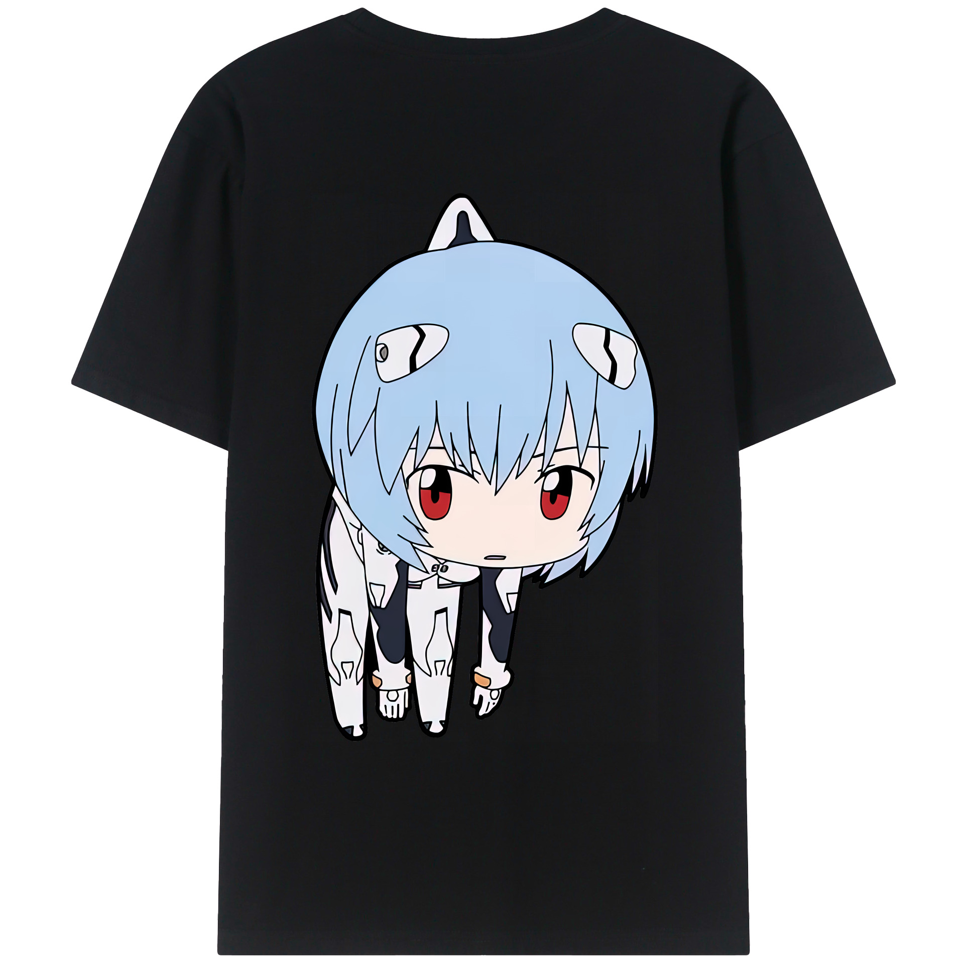 （画像用） EVA 新世紀エヴァンゲリオン 綿100％ メンズ半袖Tシャツ（バックプリント） 通気性