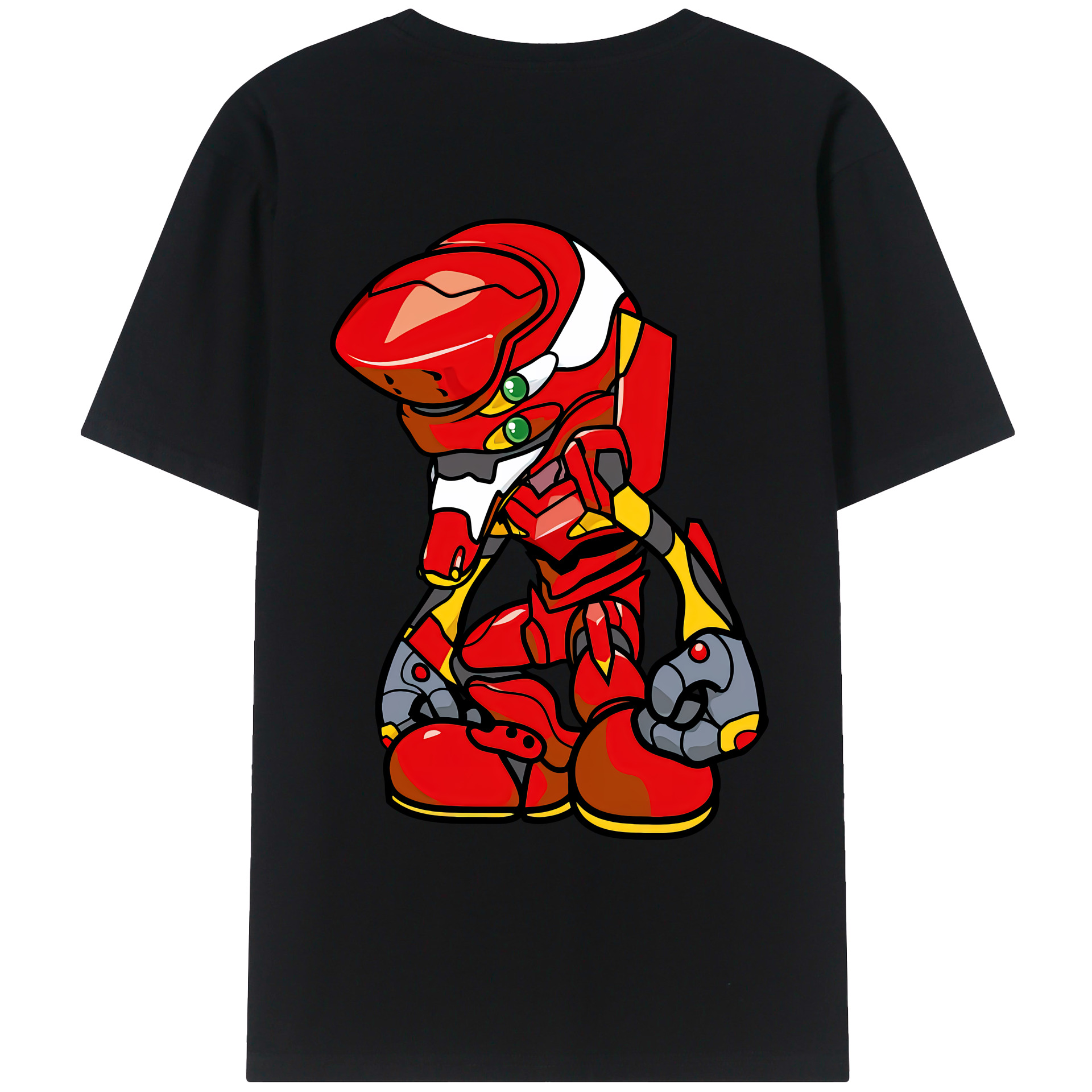 （画像用） EVA 新世紀エヴァンゲリオン 綿100％ メンズ半袖Tシャツ（バックプリント） 通気性