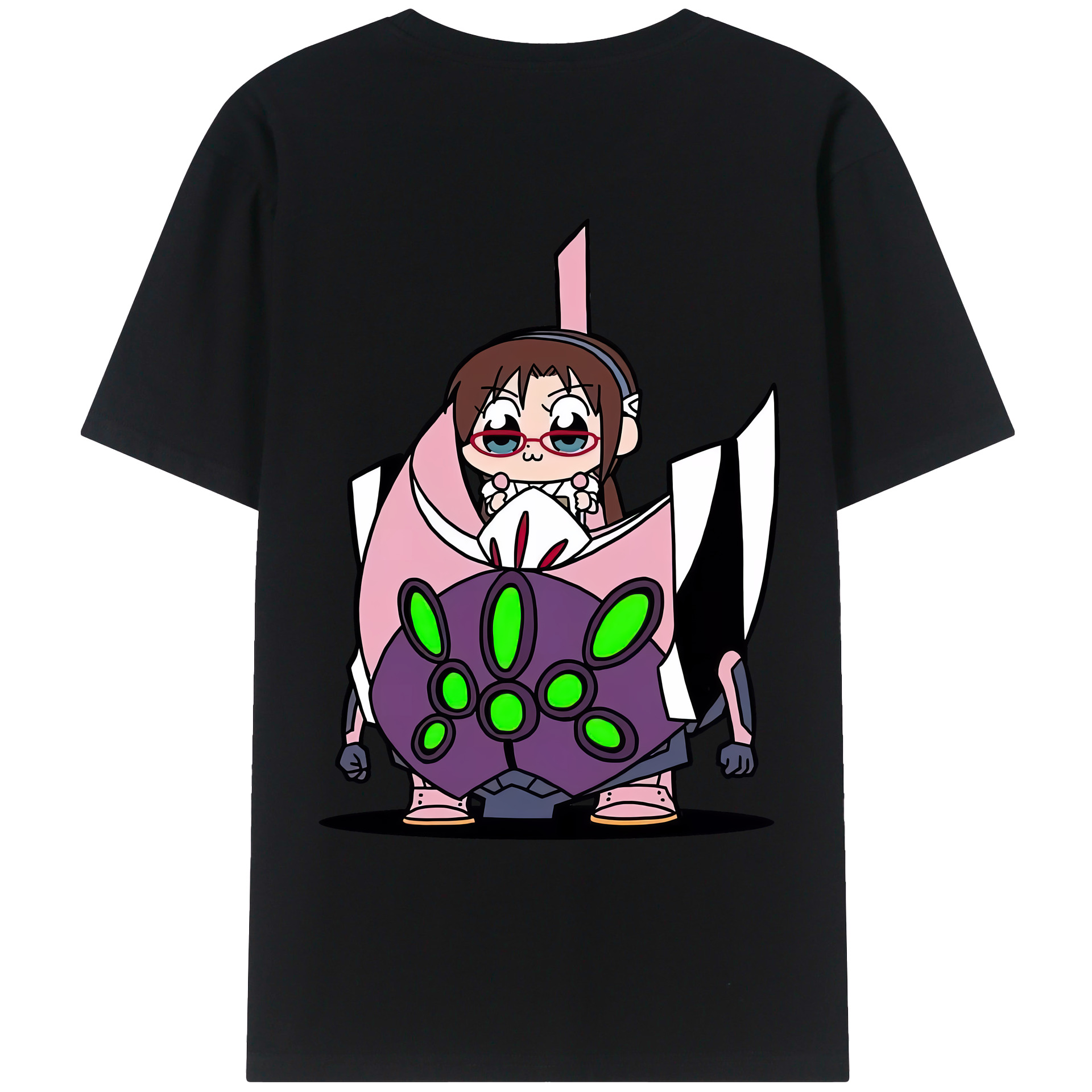 （画像用） EVA 新世紀エヴァンゲリオン 綿100％ メンズ半袖Tシャツ（バックプリント） 通気性