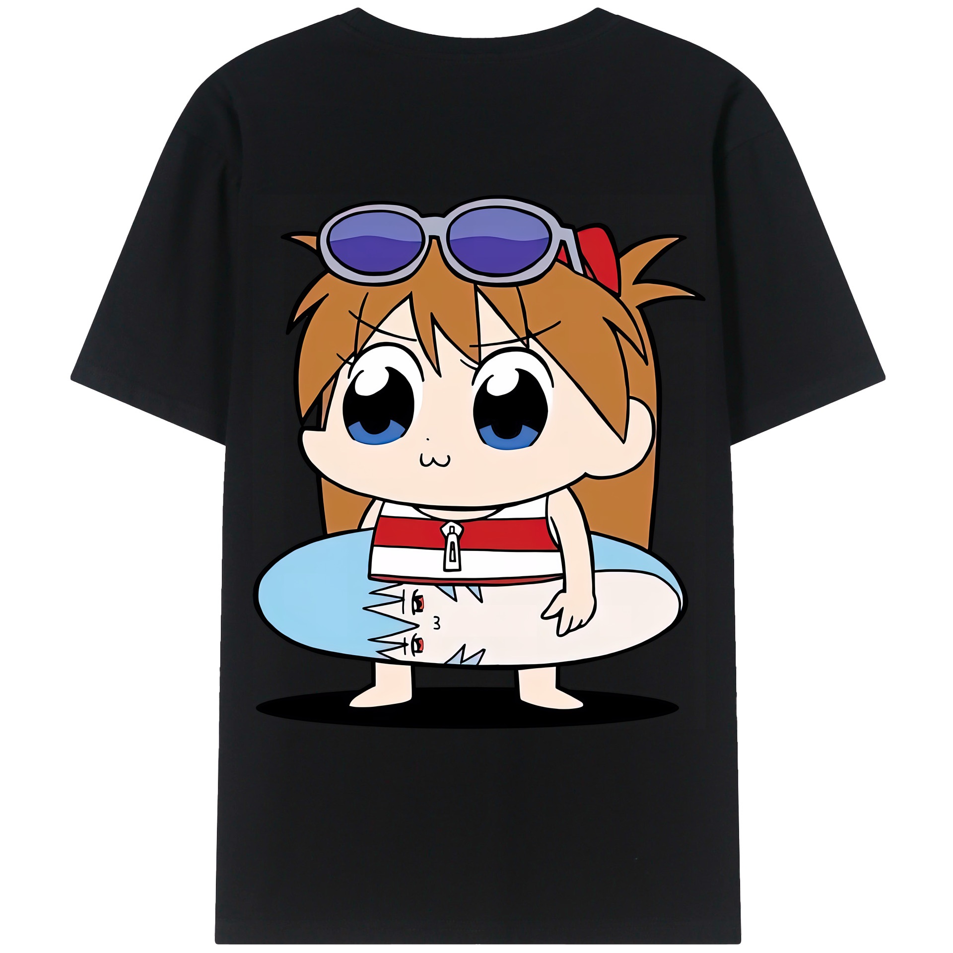 （画像用） EVA 新世紀エヴァンゲリオン 綿100％ メンズ半袖Tシャツ（バックプリント） 通気性