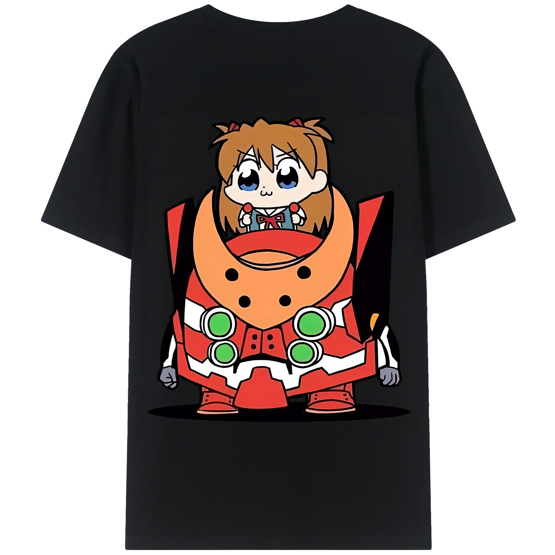 （画像用） EVA 新世紀エヴァンゲリオン 綿100％ メンズ半袖Tシャツ（バックプリント） 通気性