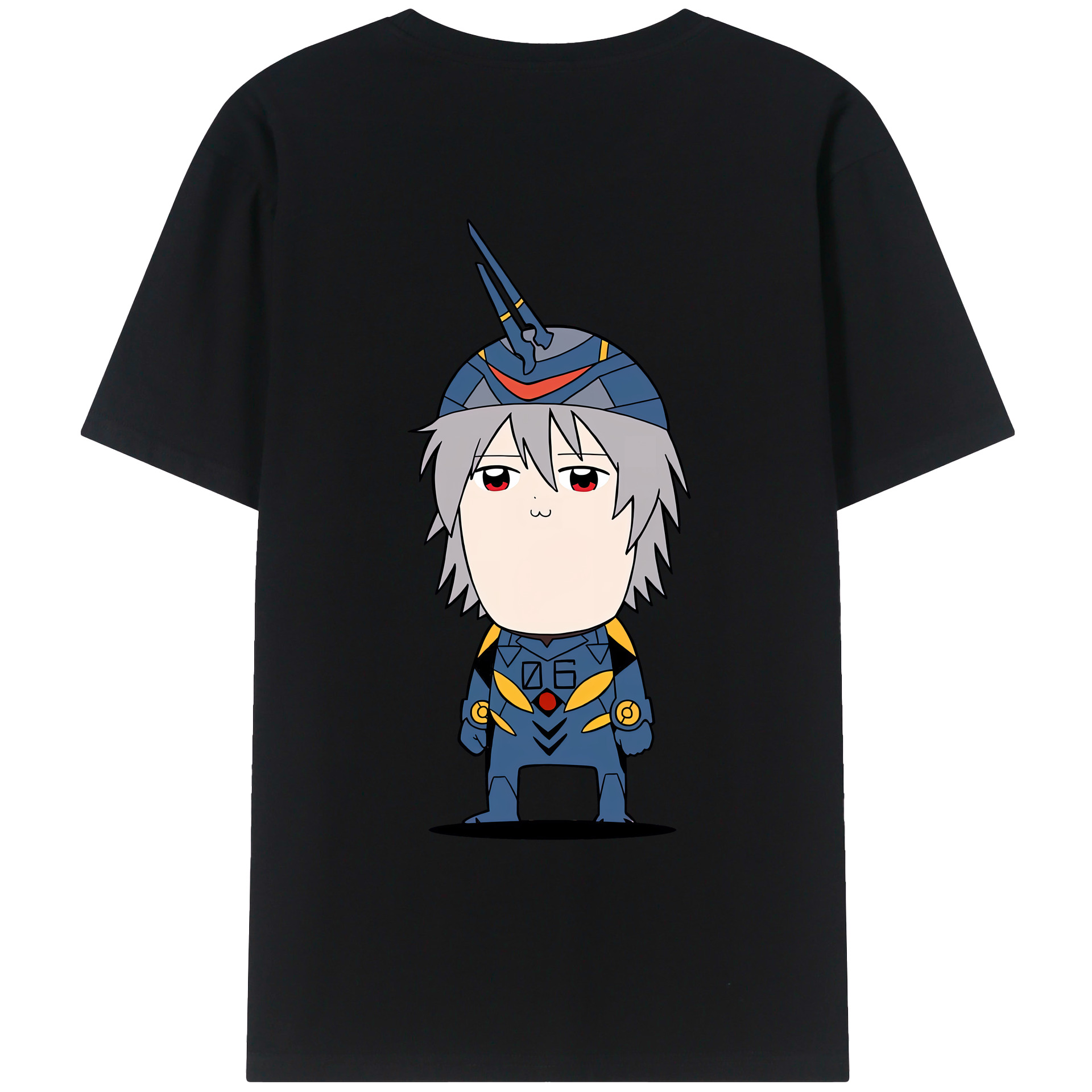 （画像用） EVA 新世紀エヴァンゲリオン 綿100％ メンズ半袖Tシャツ（バックプリント） 通気性