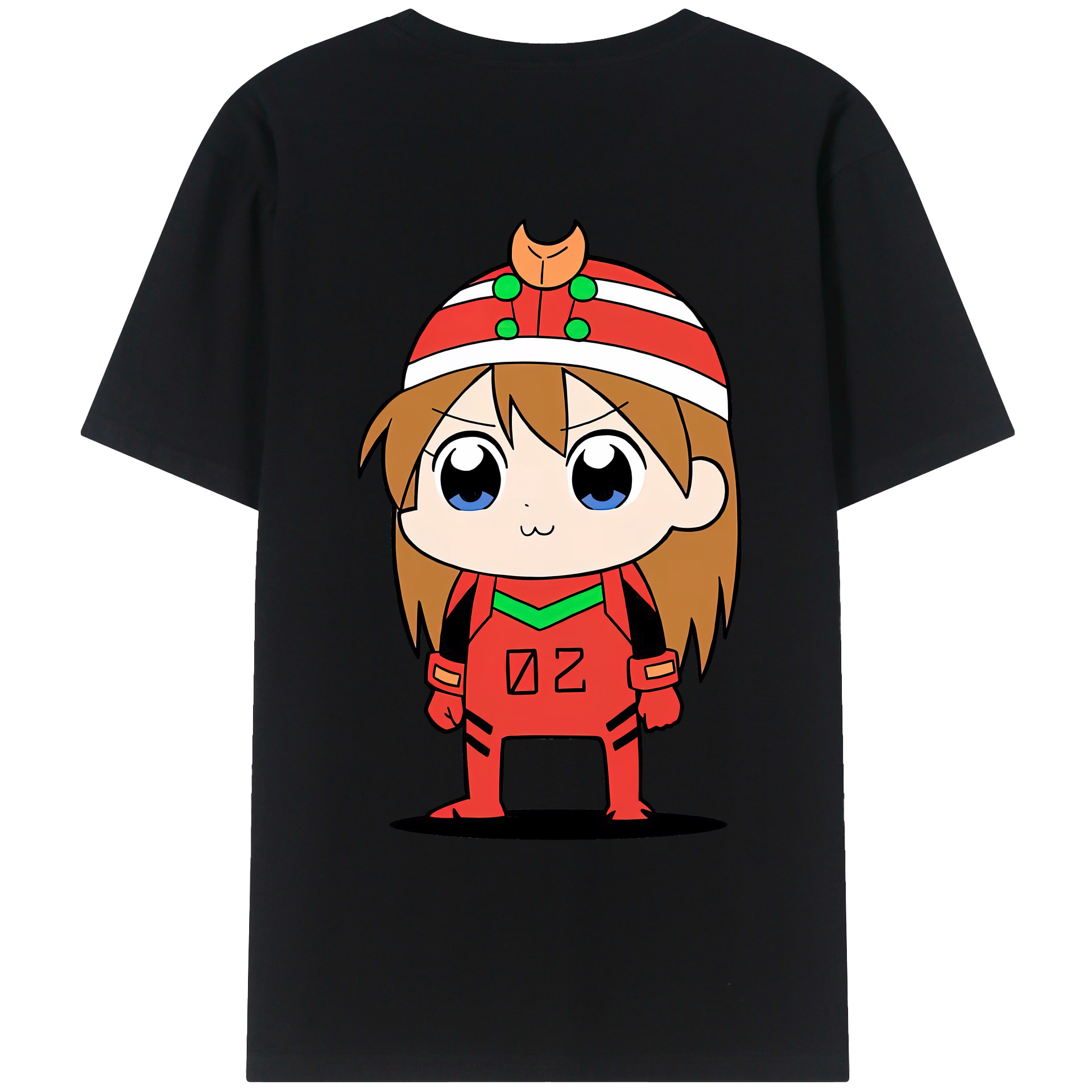 （画像用） EVA 新世紀エヴァンゲリオン 綿100％ メンズ半袖Tシャツ（バックプリント） 通気性