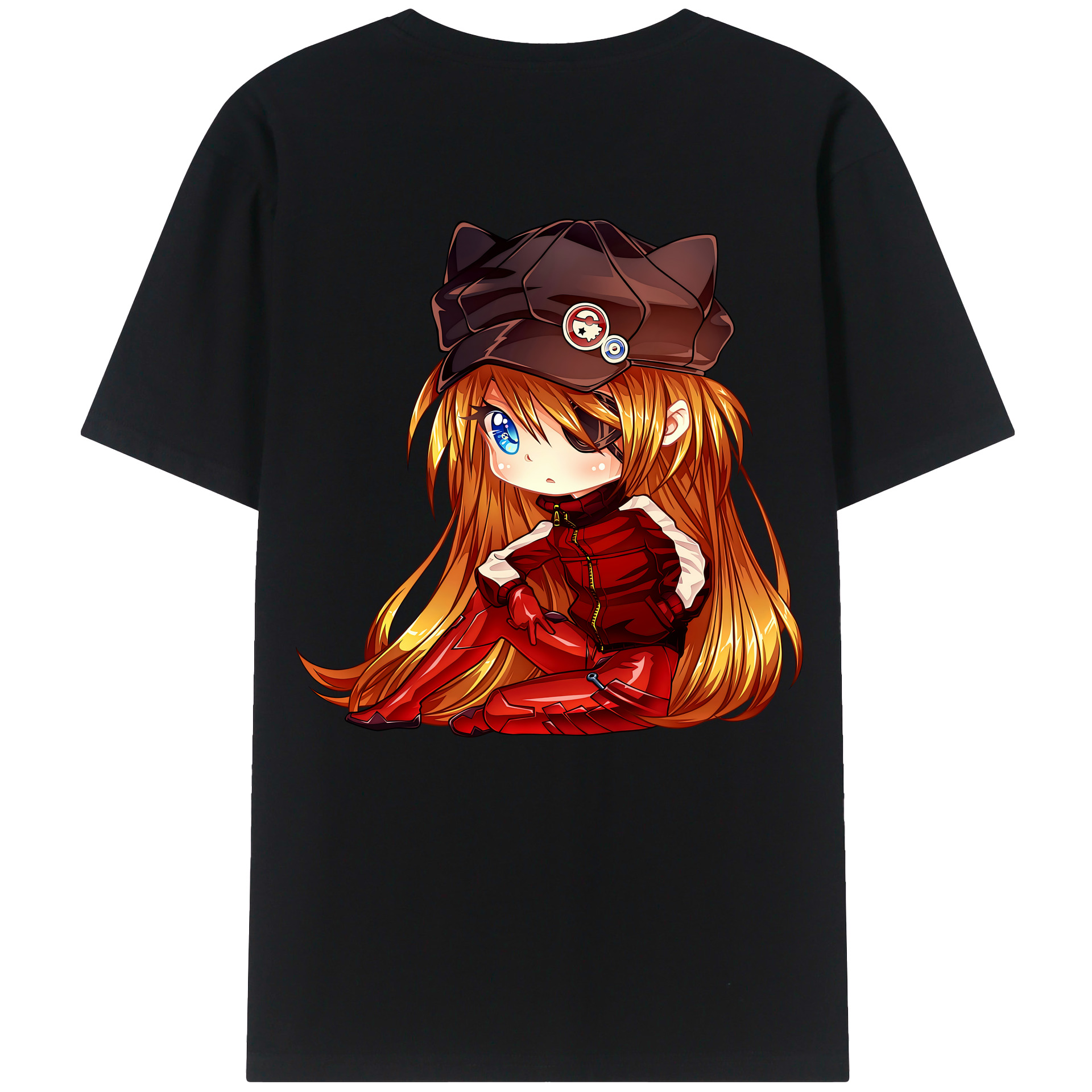 （画像用） EVA 新世紀エヴァンゲリオン 綿100％ メンズ半袖Tシャツ（バックプリント） 通気性