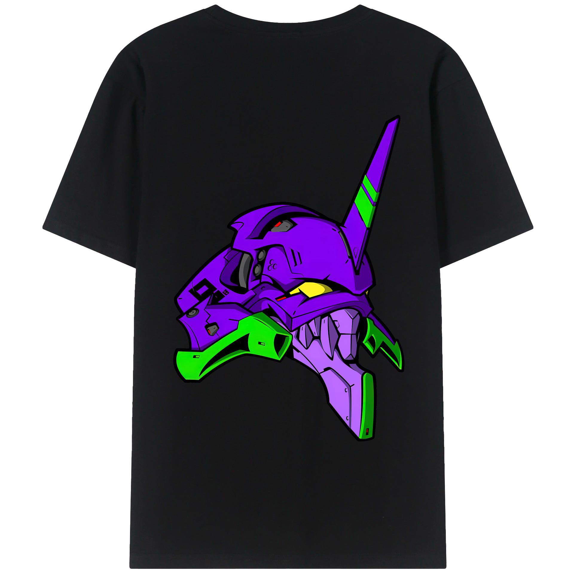 （画像用） EVA 新世紀エヴァンゲリオン 綿100％ メンズ半袖Tシャツ（バックプリント） 通気性