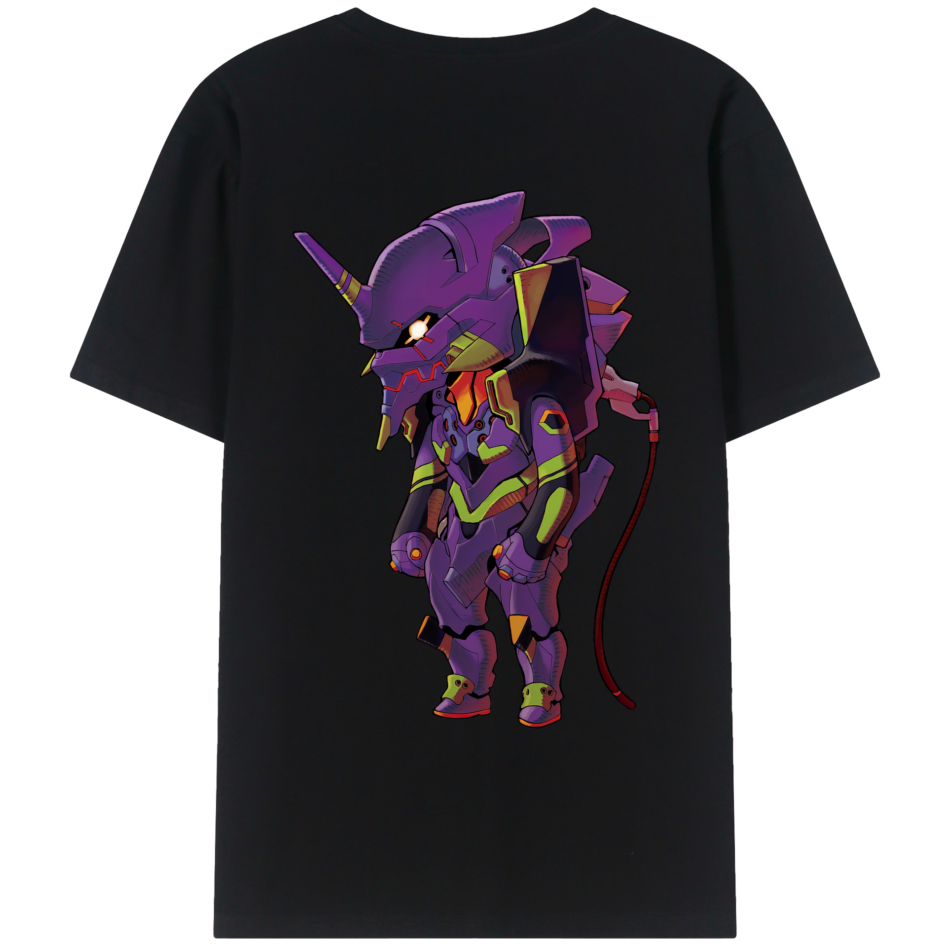 （画像用） EVA 新世紀エヴァンゲリオン 綿100％ メンズ半袖Tシャツ（バックプリント） 通気性
