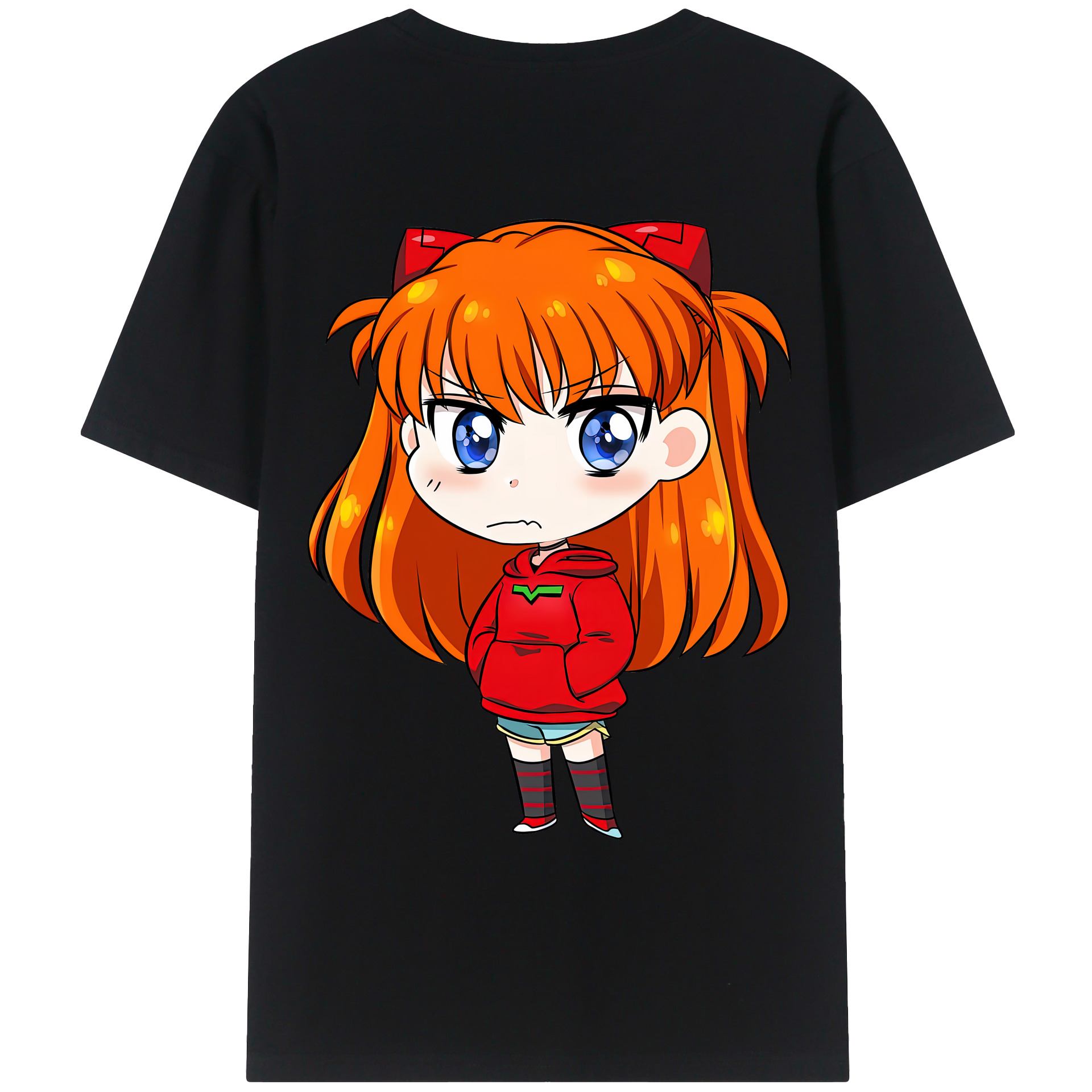 （画像用） EVA 新世紀エヴァンゲリオン 綿100％ メンズ半袖Tシャツ（バックプリント） 通気性