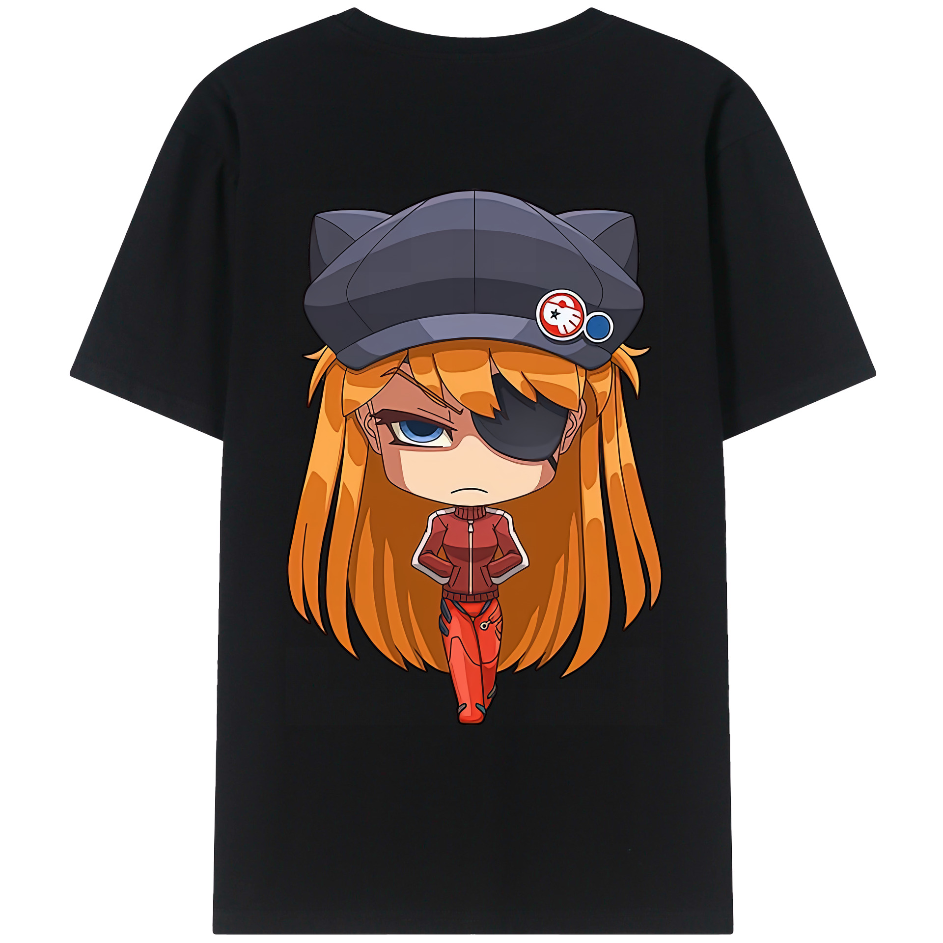 （画像用） EVA 新世紀エヴァンゲリオン 綿100％ メンズ半袖Tシャツ（バックプリント） 通気性
