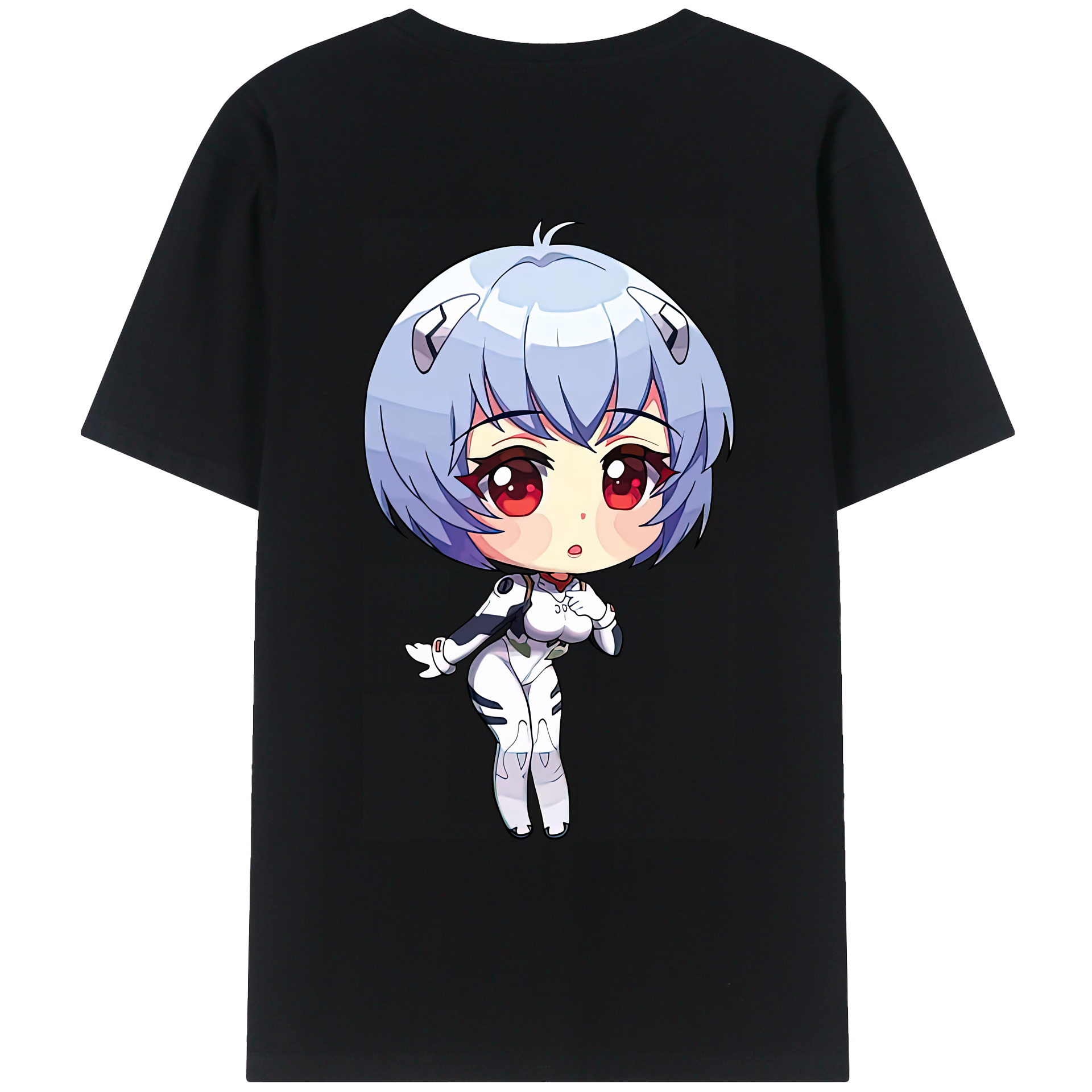 （画像用） EVA 新世紀エヴァンゲリオン 綿100％ メンズ半袖Tシャツ（バックプリント） 通気性