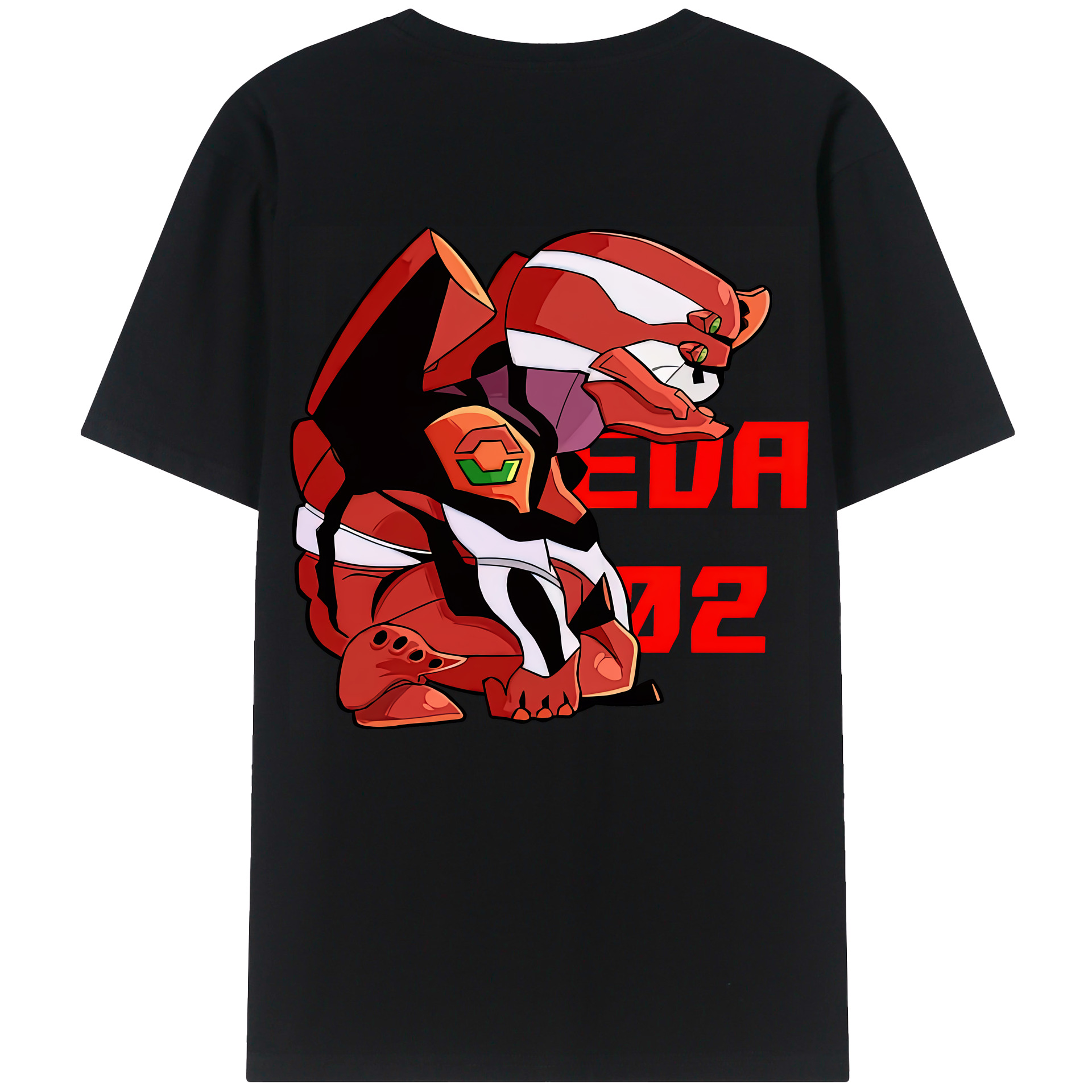 （画像用） EVA 新世紀エヴァンゲリオン 綿100％ メンズ半袖Tシャツ（バックプリント） 通気性