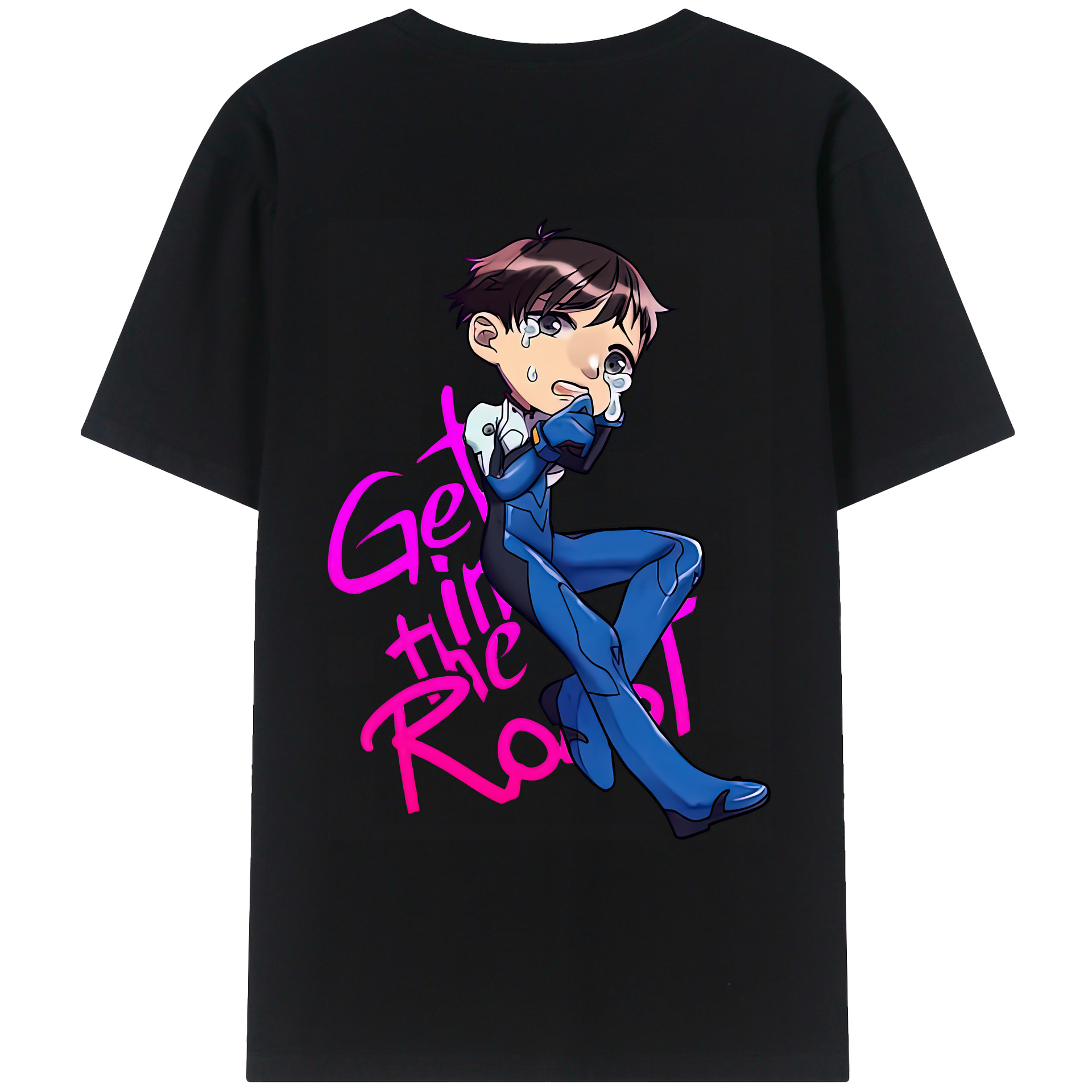 （画像用） EVA 新世紀エヴァンゲリオン 綿100％ メンズ半袖Tシャツ（バックプリント） 通気性