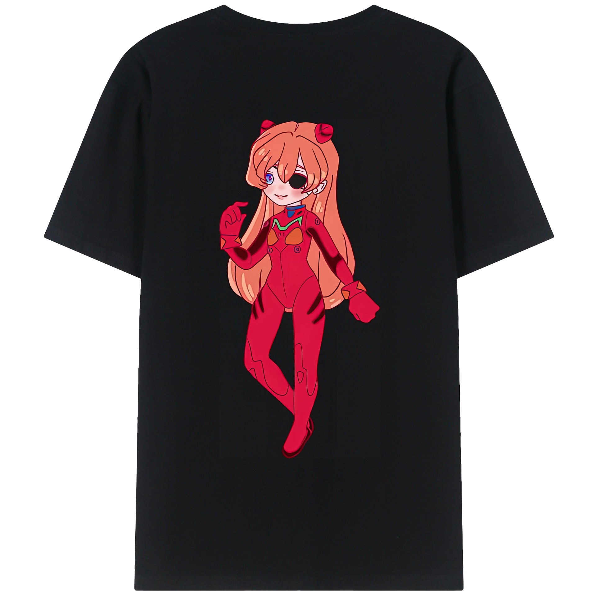 （画像用） EVA 新世紀エヴァンゲリオン 綿100％ メンズ半袖Tシャツ（バックプリント） 通気性