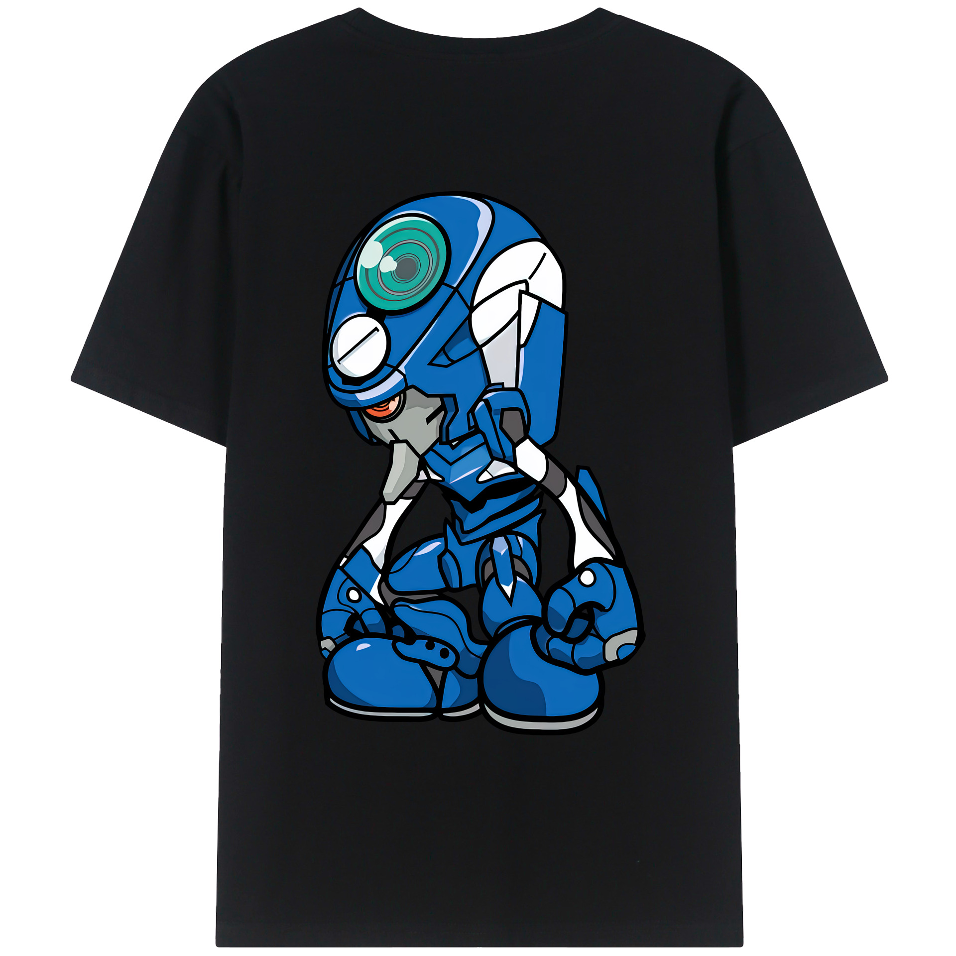 （画像用） EVA 新世紀エヴァンゲリオン 綿100％ メンズ半袖Tシャツ（バックプリント） 通気性