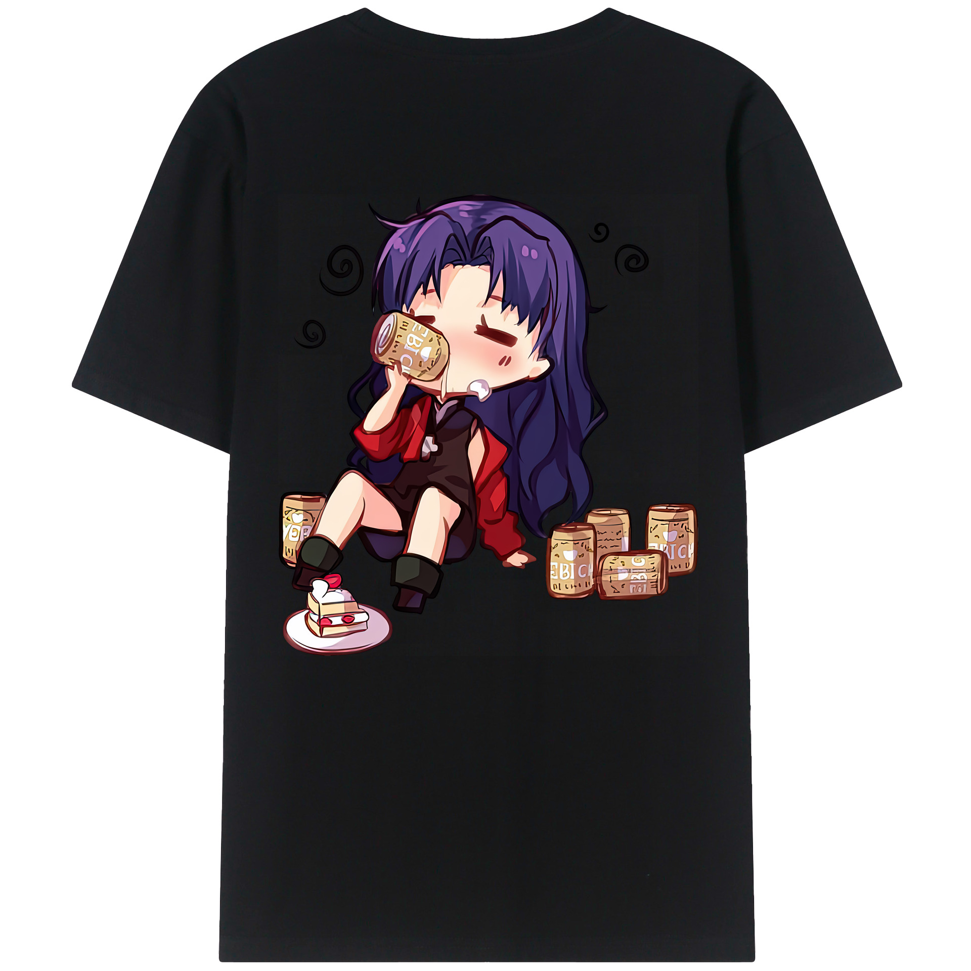 （画像用） EVA 新世紀エヴァンゲリオン 綿100％ メンズ半袖Tシャツ（バックプリント） 通気性