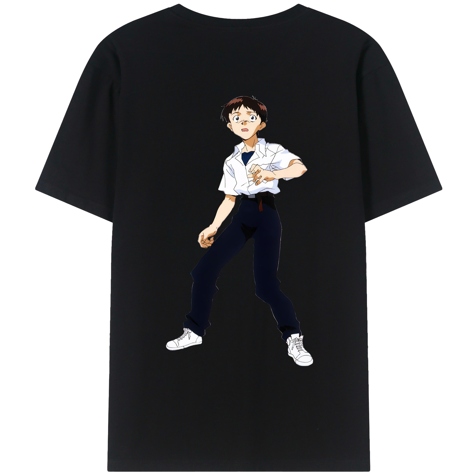 （画像用） EVA 新世紀エヴァンゲリオン 綿100％ メンズ半袖Tシャツ（バックプリント） 通気性