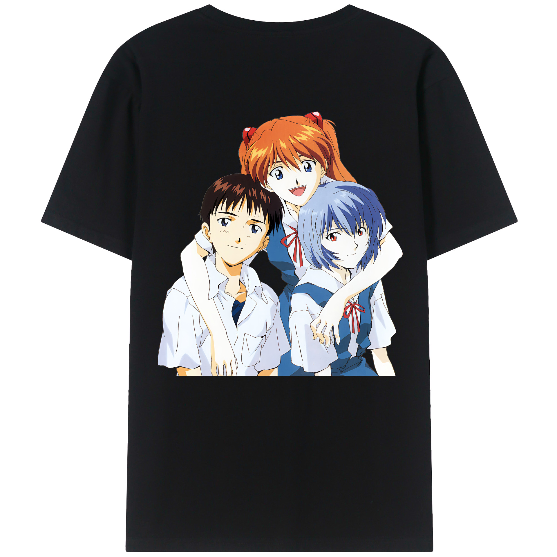 （画像用） EVA 新世紀エヴァンゲリオン 綿100％ メンズ半袖Tシャツ（バックプリント） 通気性