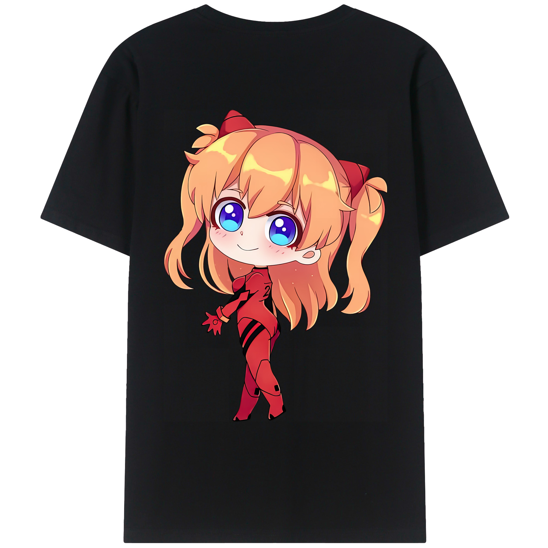 （画像用） EVA 新世紀エヴァンゲリオン 綿100％ メンズ半袖Tシャツ（バックプリント） 通気性