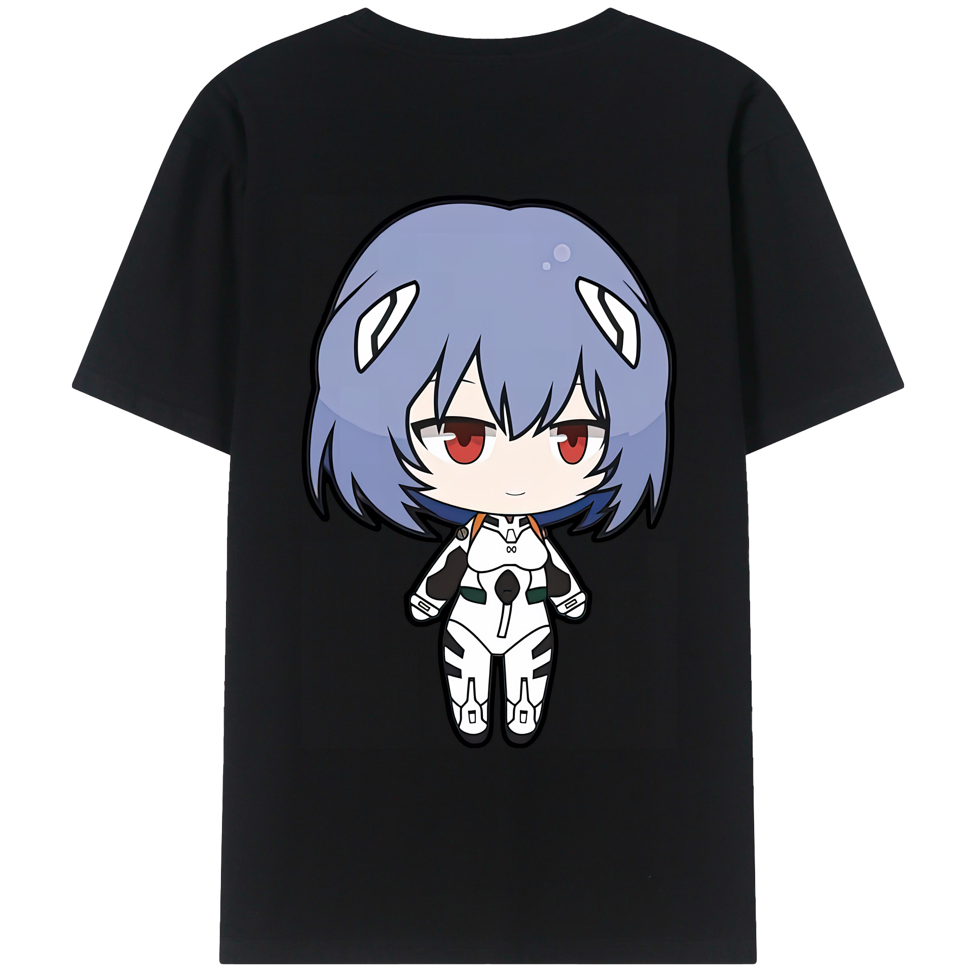 （画像用） EVA 新世紀エヴァンゲリオン 綿100％ メンズ半袖Tシャツ（バックプリント） 通気性