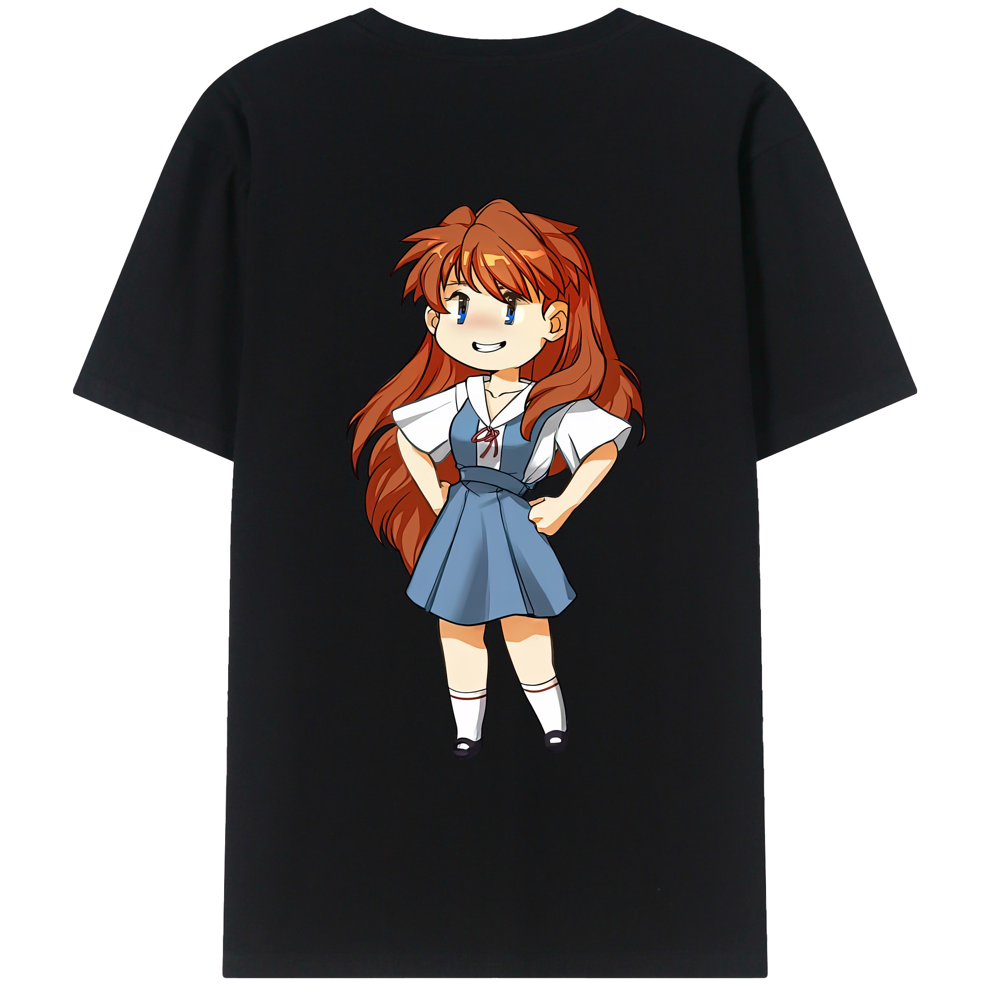 （画像用） EVA 新世紀エヴァンゲリオン 綿100％ メンズ半袖Tシャツ（バックプリント） 通気性