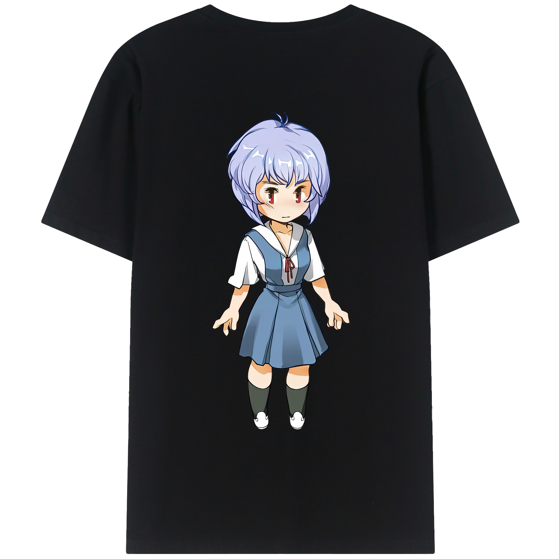 （画像用） EVA 新世紀エヴァンゲリオン 綿100％ メンズ半袖Tシャツ（バックプリント） 通気性