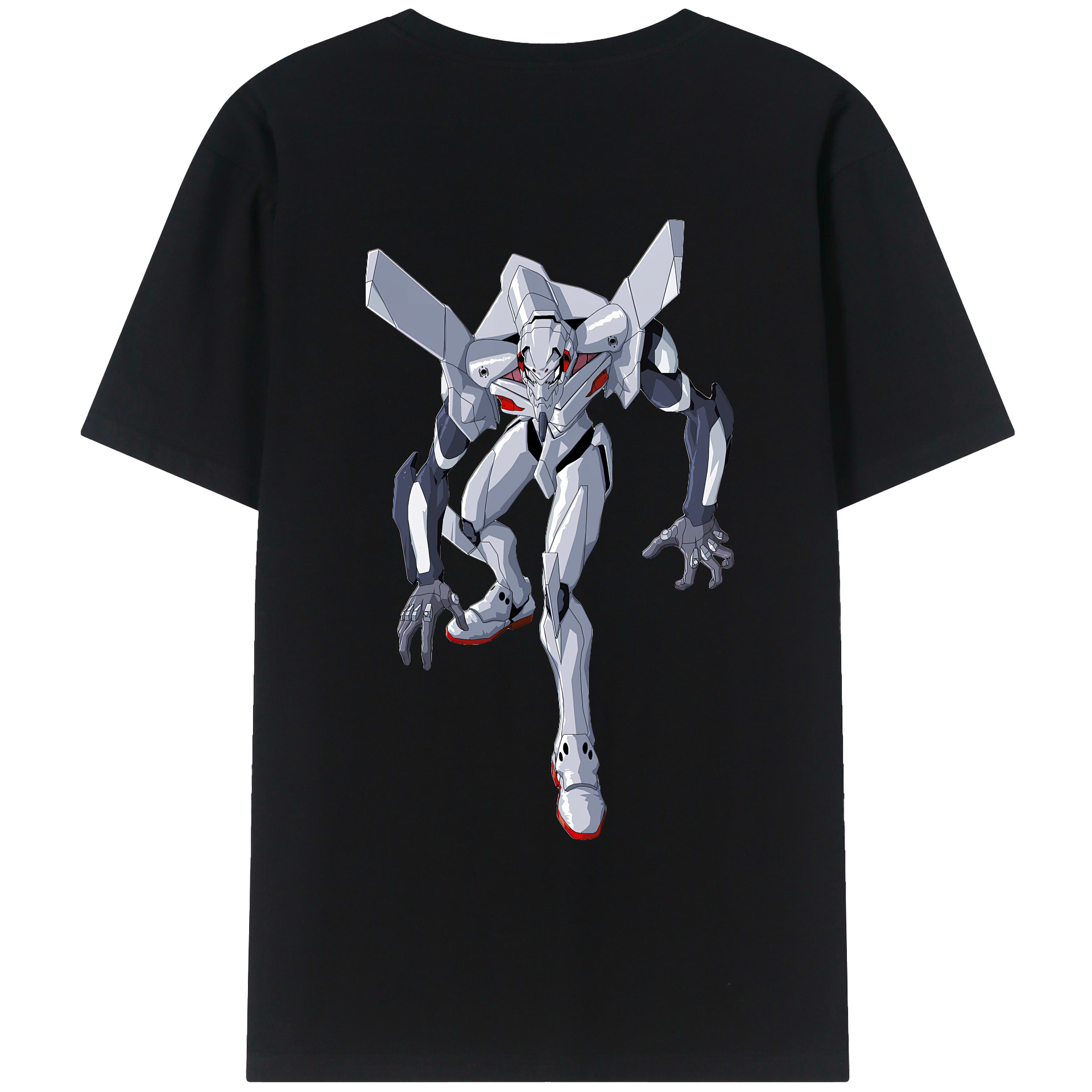 （画像用） EVA 新世紀エヴァンゲリオン 綿100％ メンズ半袖Tシャツ（バックプリント） 通気性